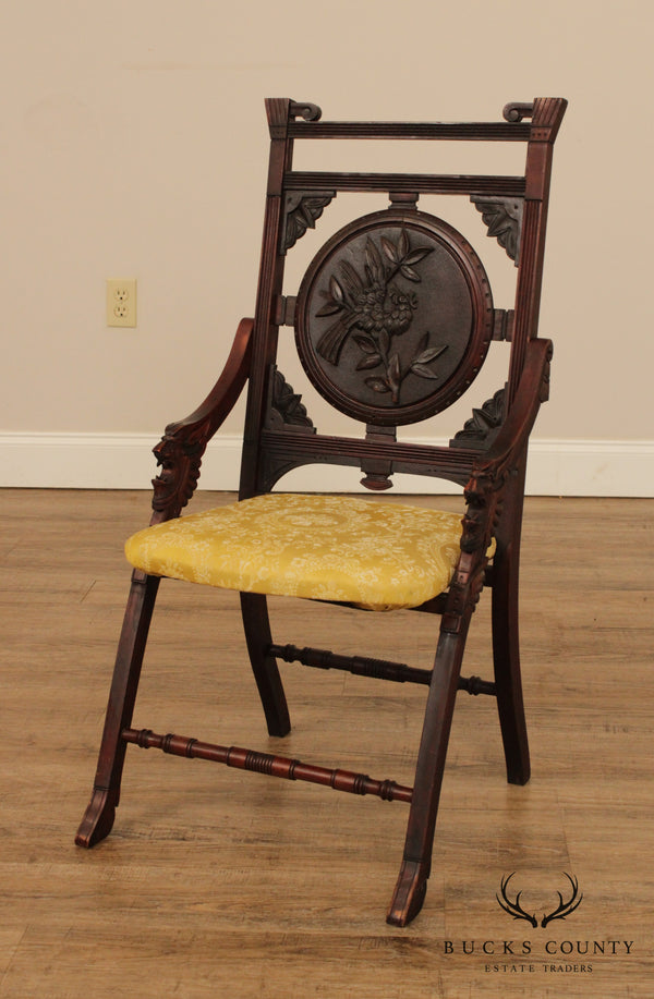 Antique Victorian Carved Armchair