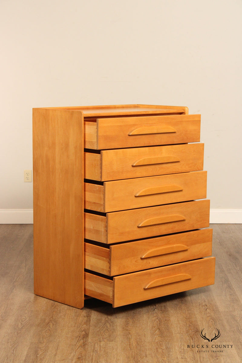 Templeton Mid Century Modern Maple Tall Chest of Drawers