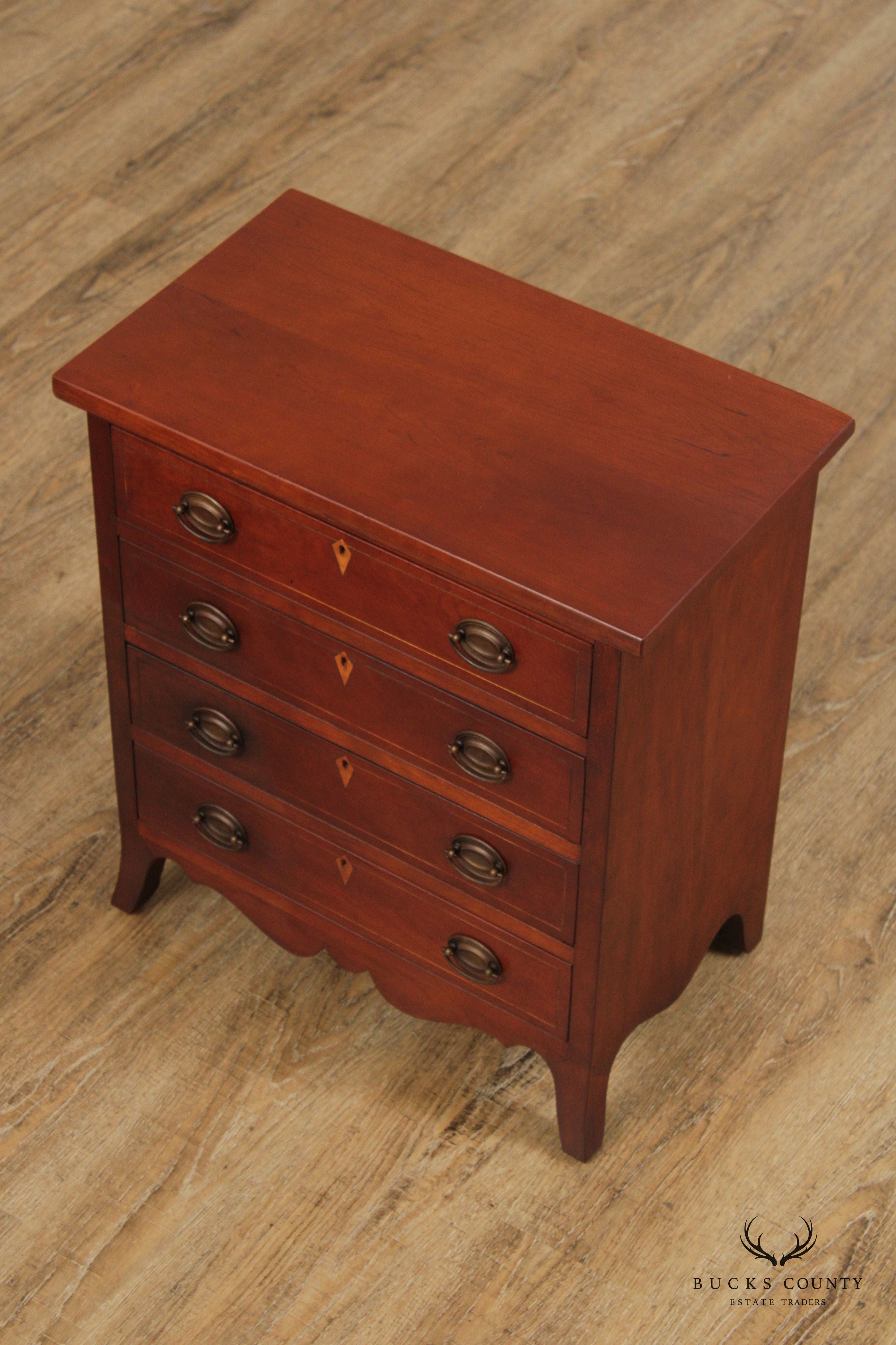 McFadden & Son Federal Style Pair of Cherry Nightstand Chests