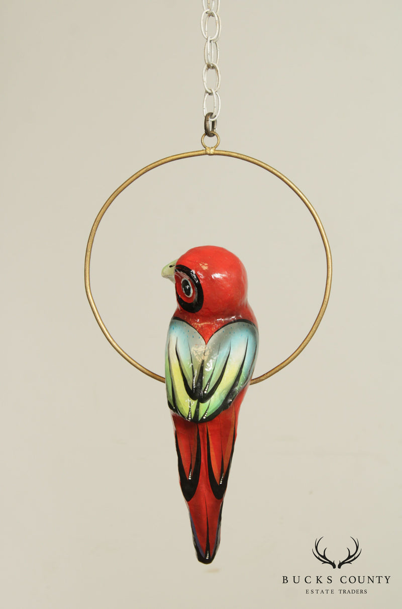 Tonala Mexico Folk Art Hanging Bird Sculpture