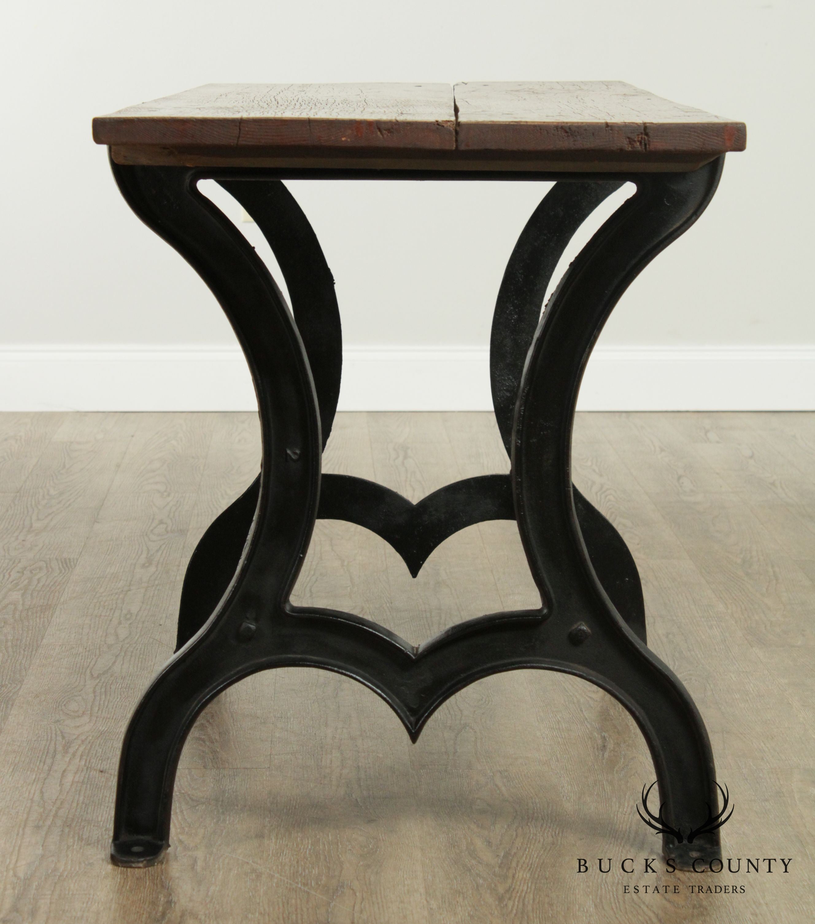 Rustic Custom Crafted Wood And Iron Table