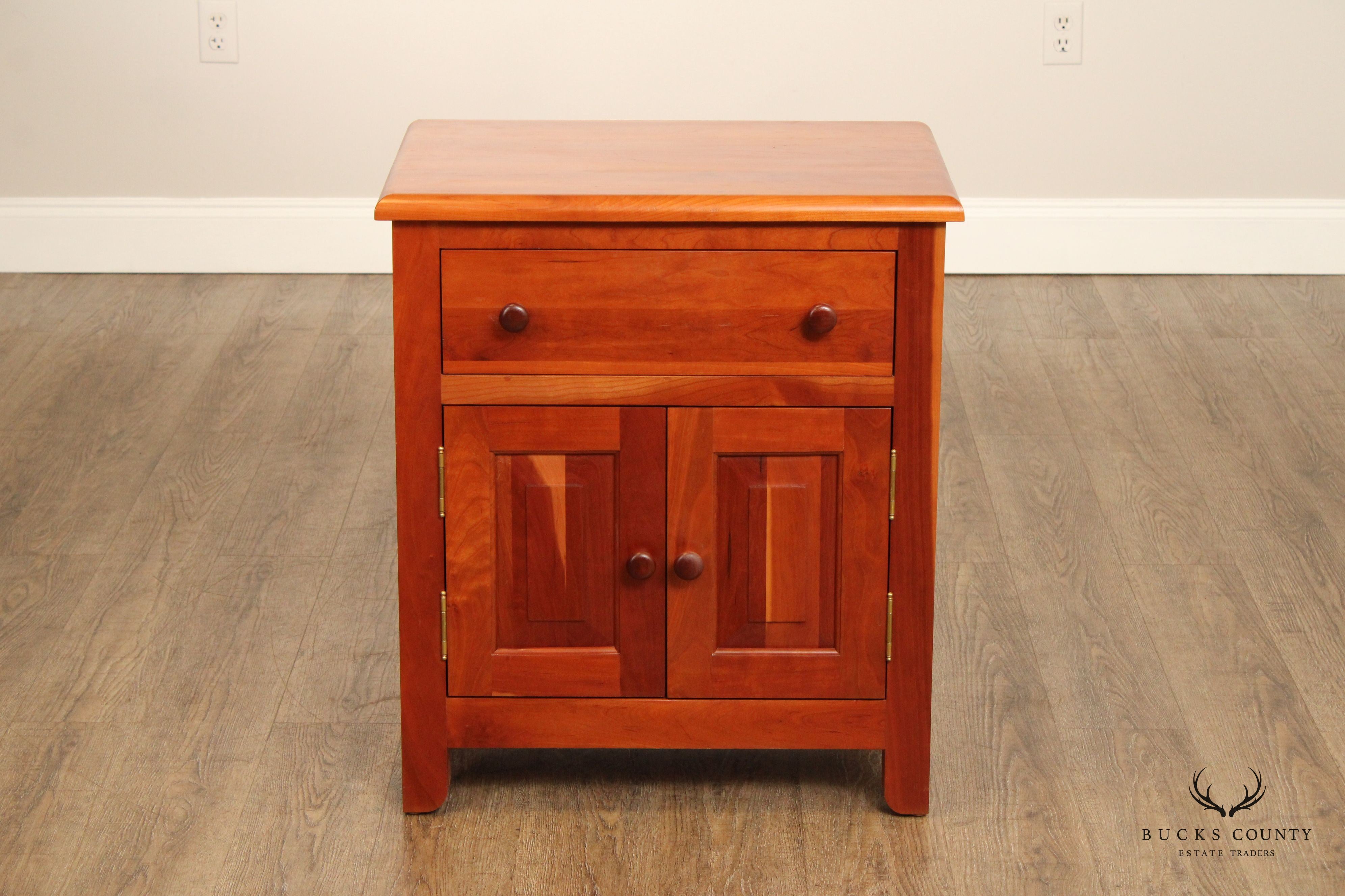 Stuart David Mission Style Cherry Cabinet Nightstand