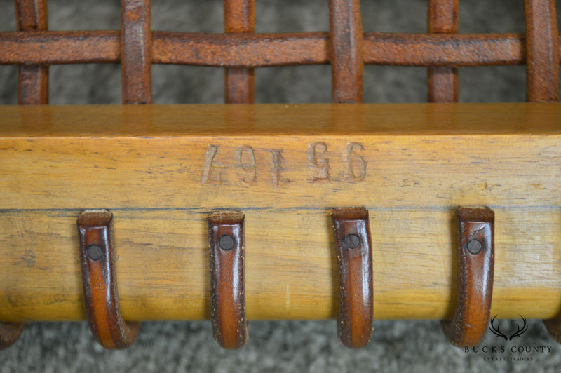 T. H. Robsjohn Gibbings Saridis of Athens Walnut & Leather Pair Klismos Chairs