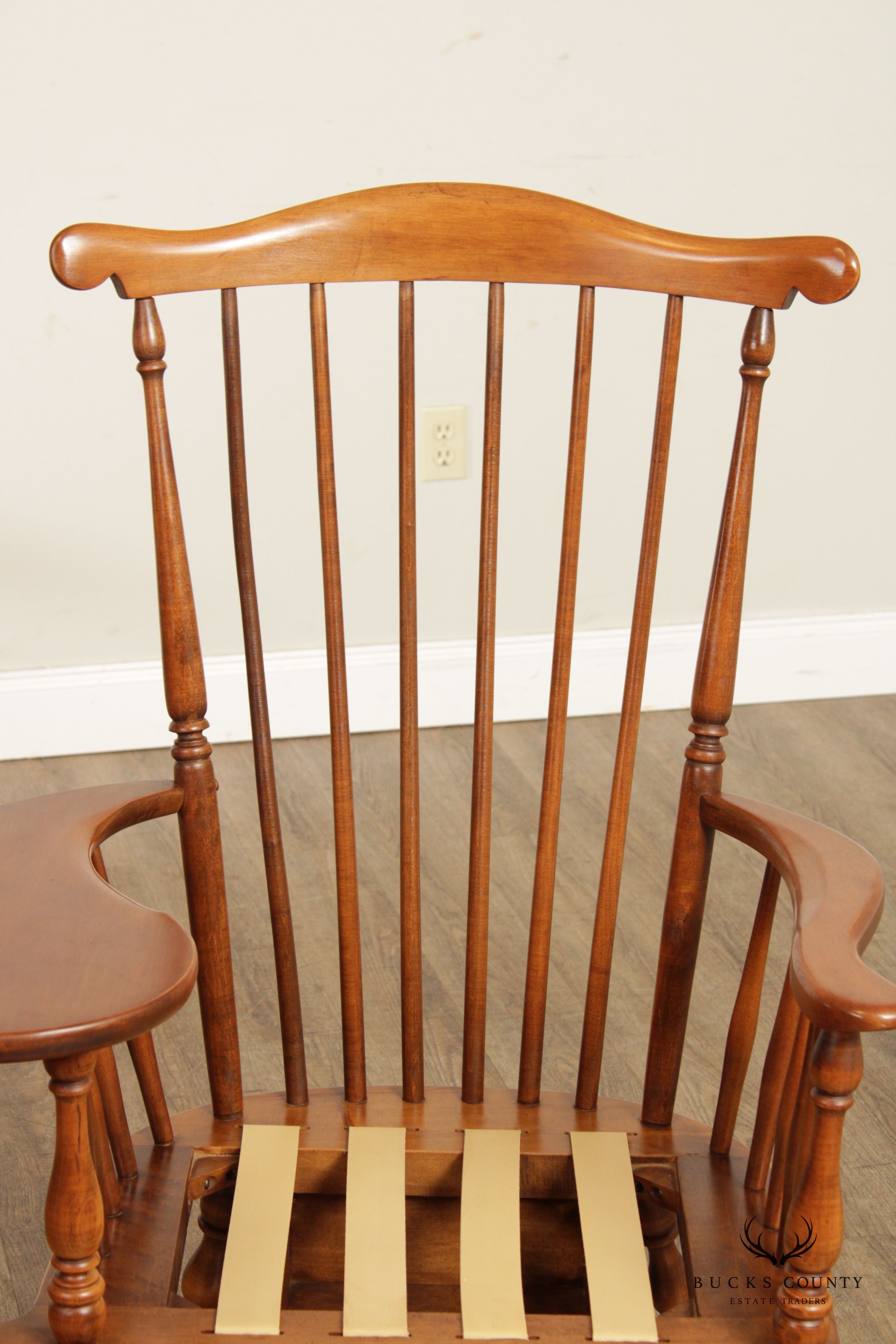 Heywood Wakefield Maple Colonial Windsor Writing Chair