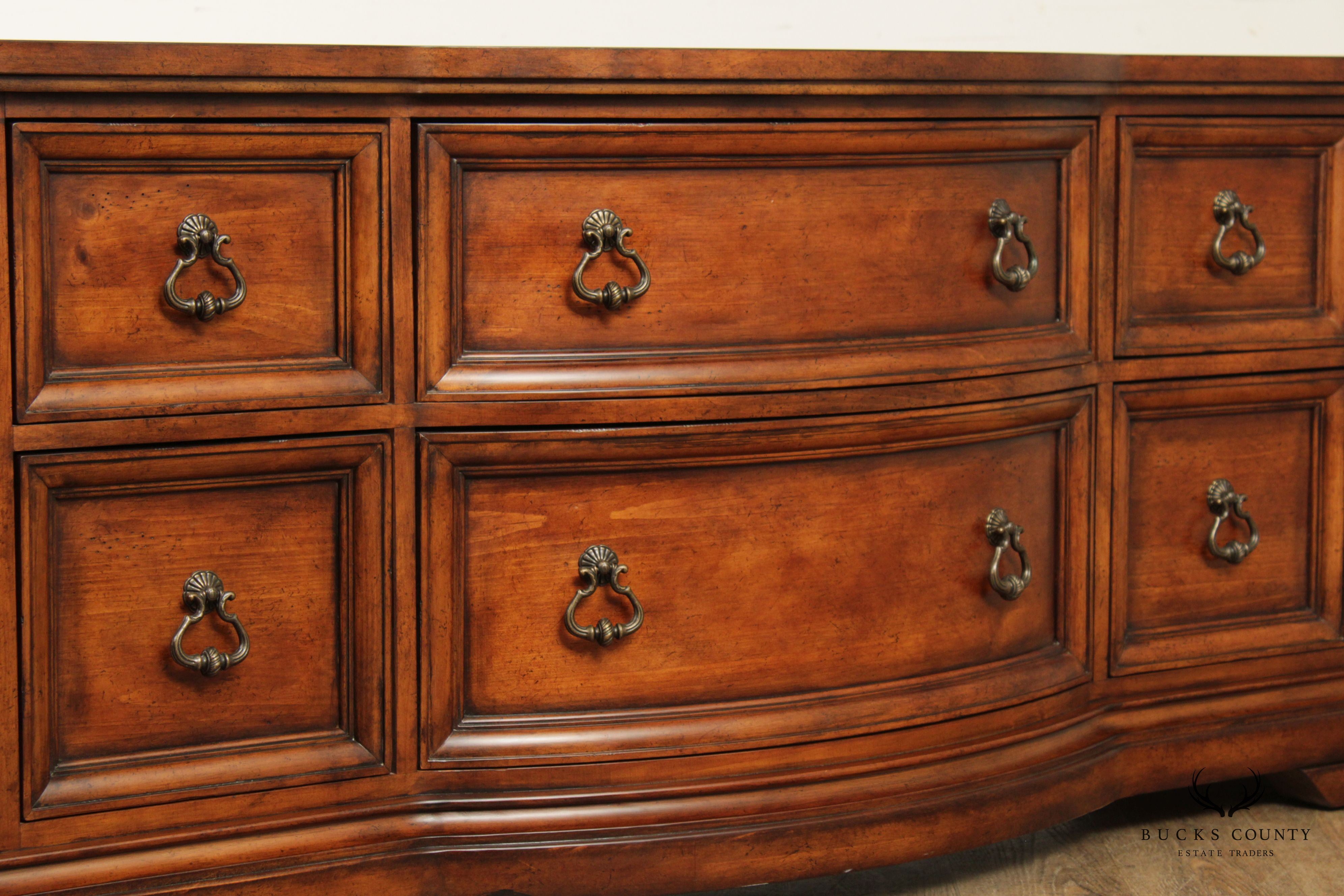 Tuscan Style Serpentine Six-Drawer Dresser