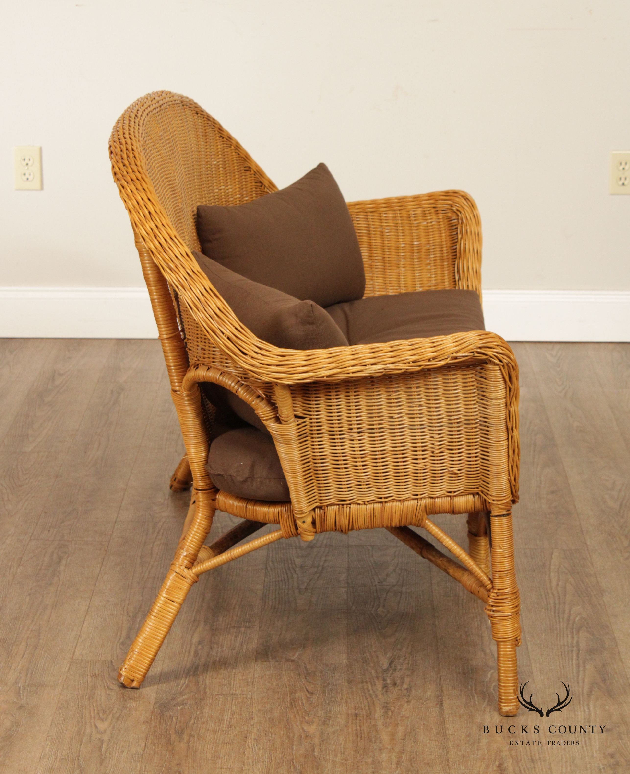 The Company Store Wicker Loveseat