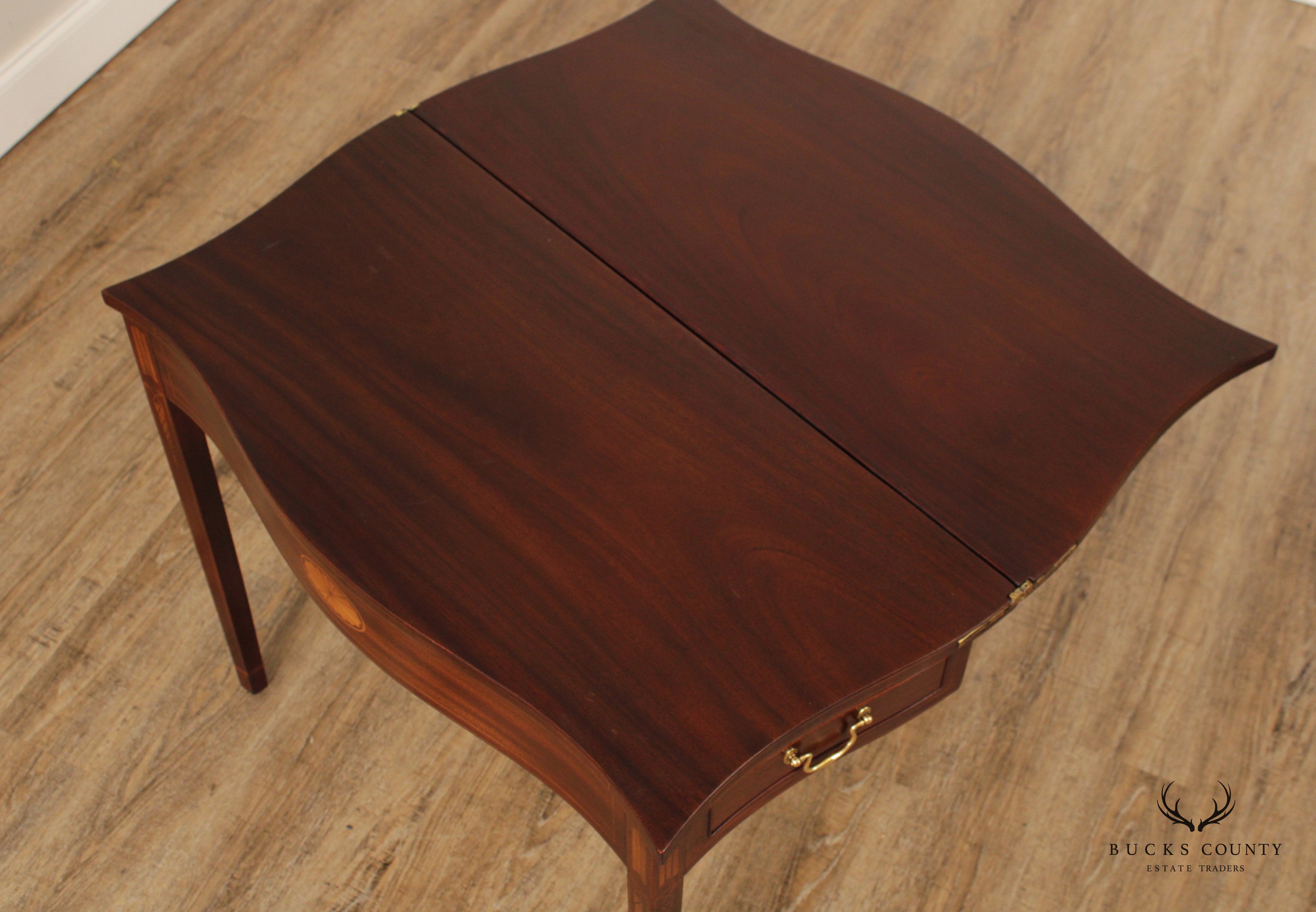 John Stuart Inc. American Museum Collection Mahogany Federal Hepplewhite Style Card Table