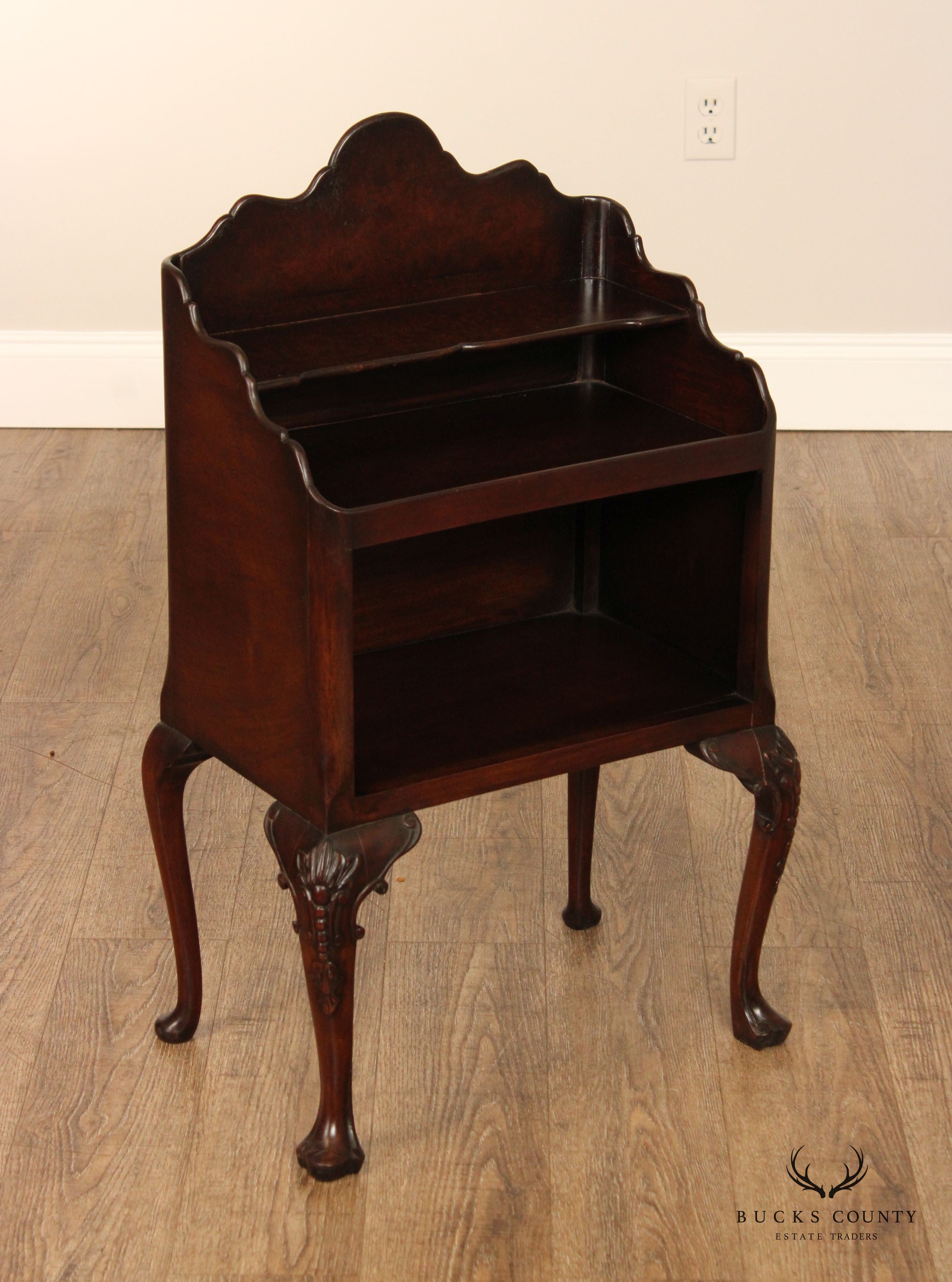 Queen Anne Style Mahogany Bookstand