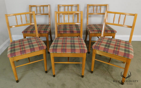 Milo Baughman for Drexel "New Today's Living" Mid Century Modern Set 6 Blonde Dining Chairs