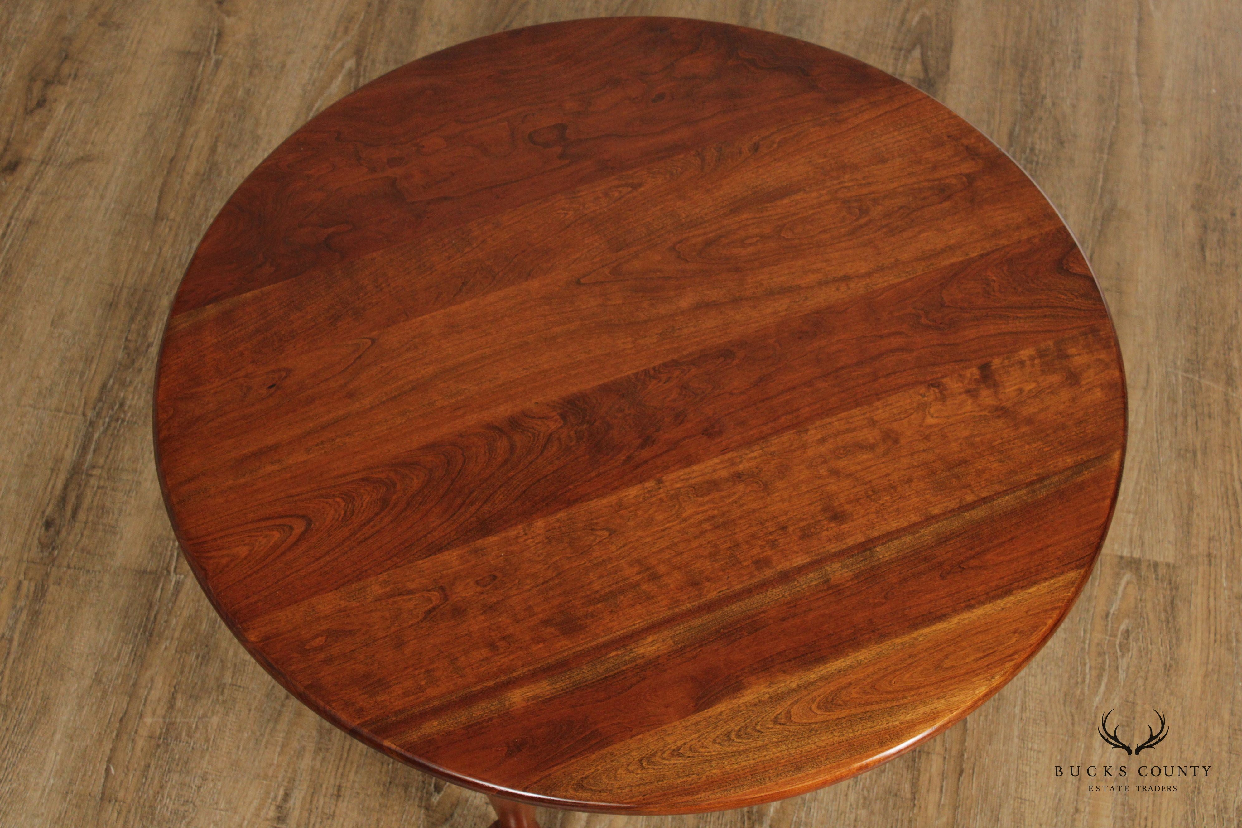 Stickley Queen Anne Style Vintage Round Cherry Coffee Table