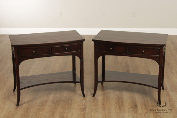Dessin Fournir Pair of 'Waring' Mahogany Bow Front SideTables