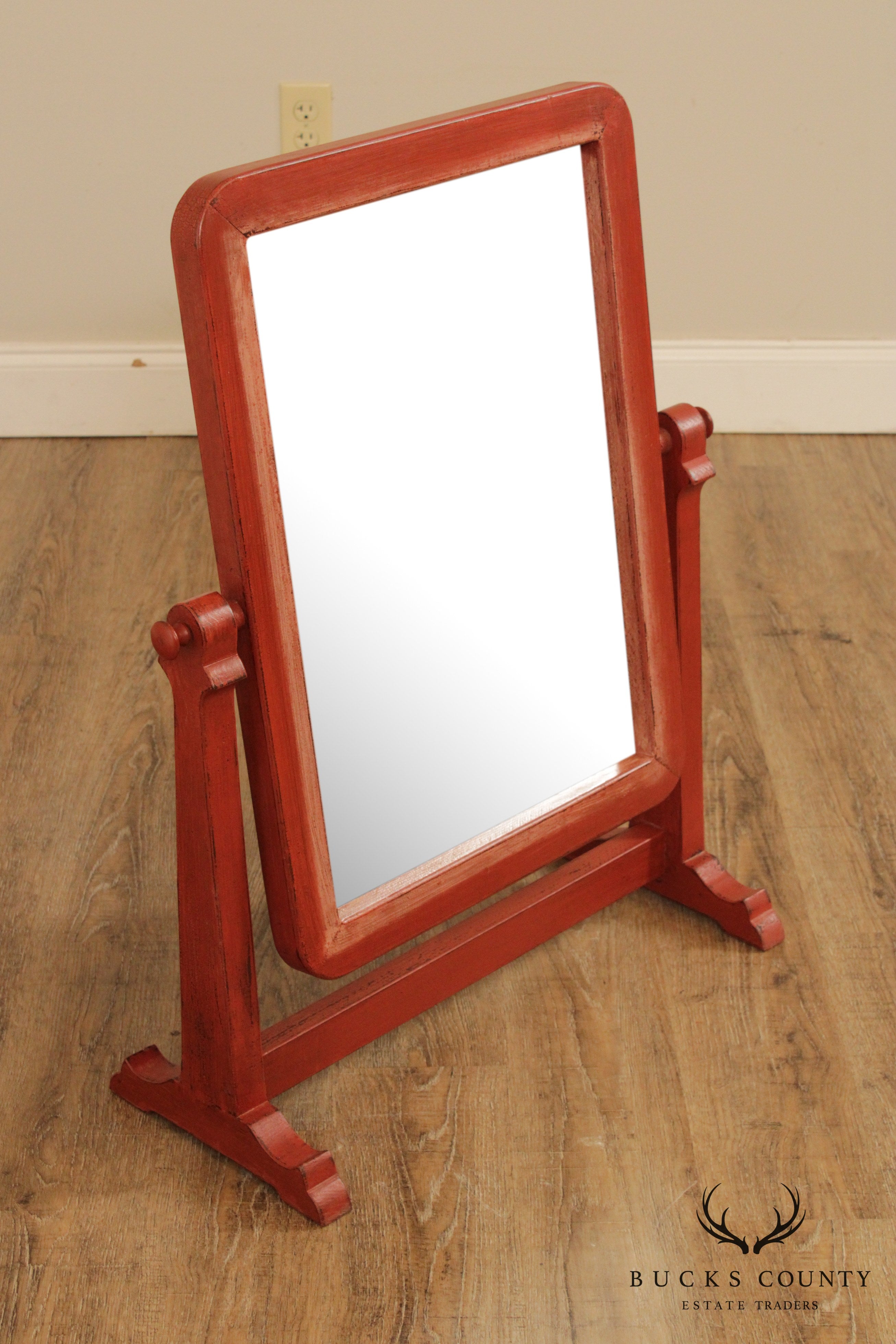 Vintage Painted Dresser Top Cheval, Shaving Mirror