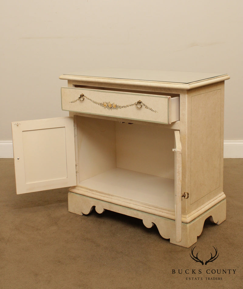 Sidney Arthur Furniture, Hand Painted 2 Door Side Cabinet, Nightstand