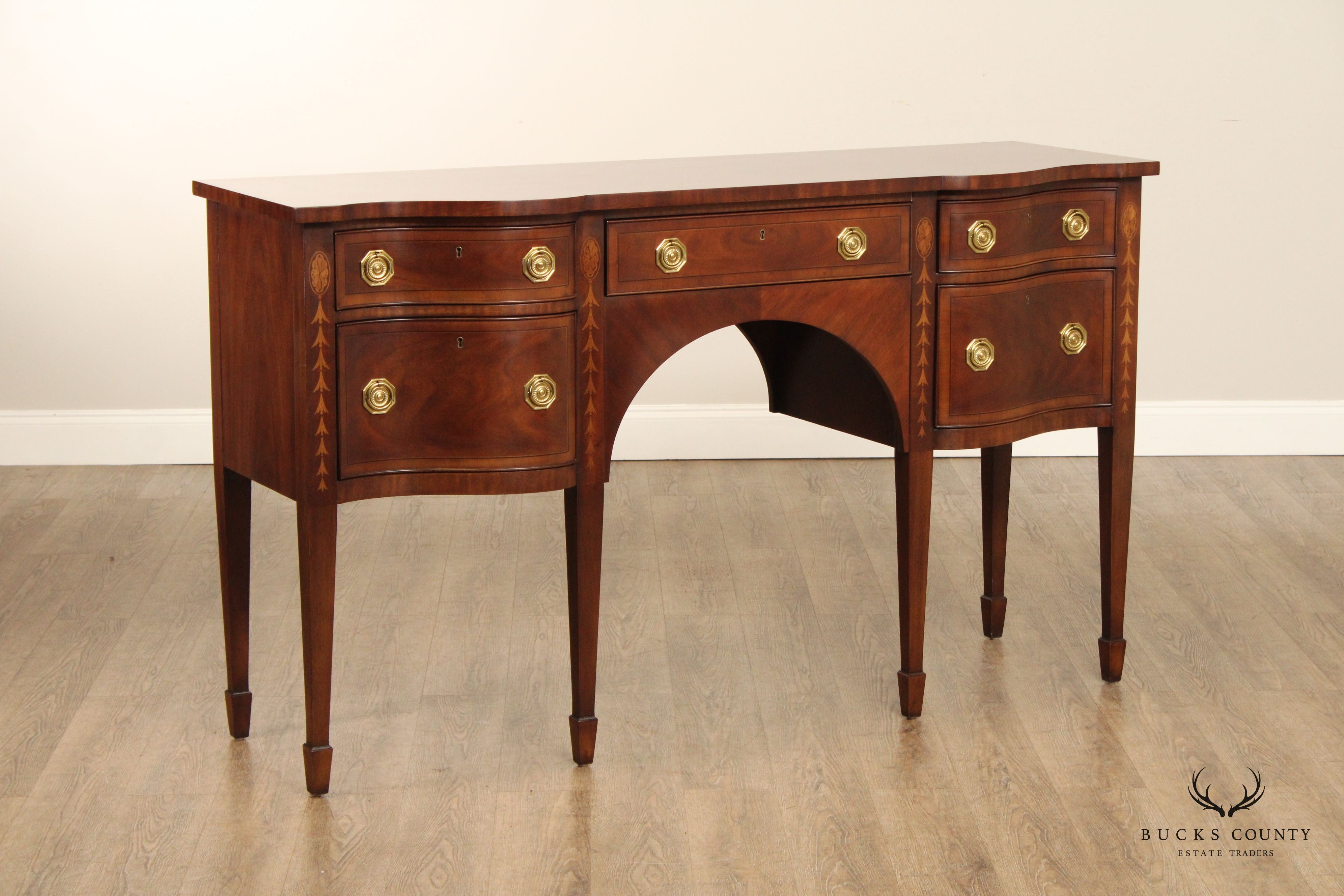 EJ Victor Federal Style Inlaid Mahogany Sideboard