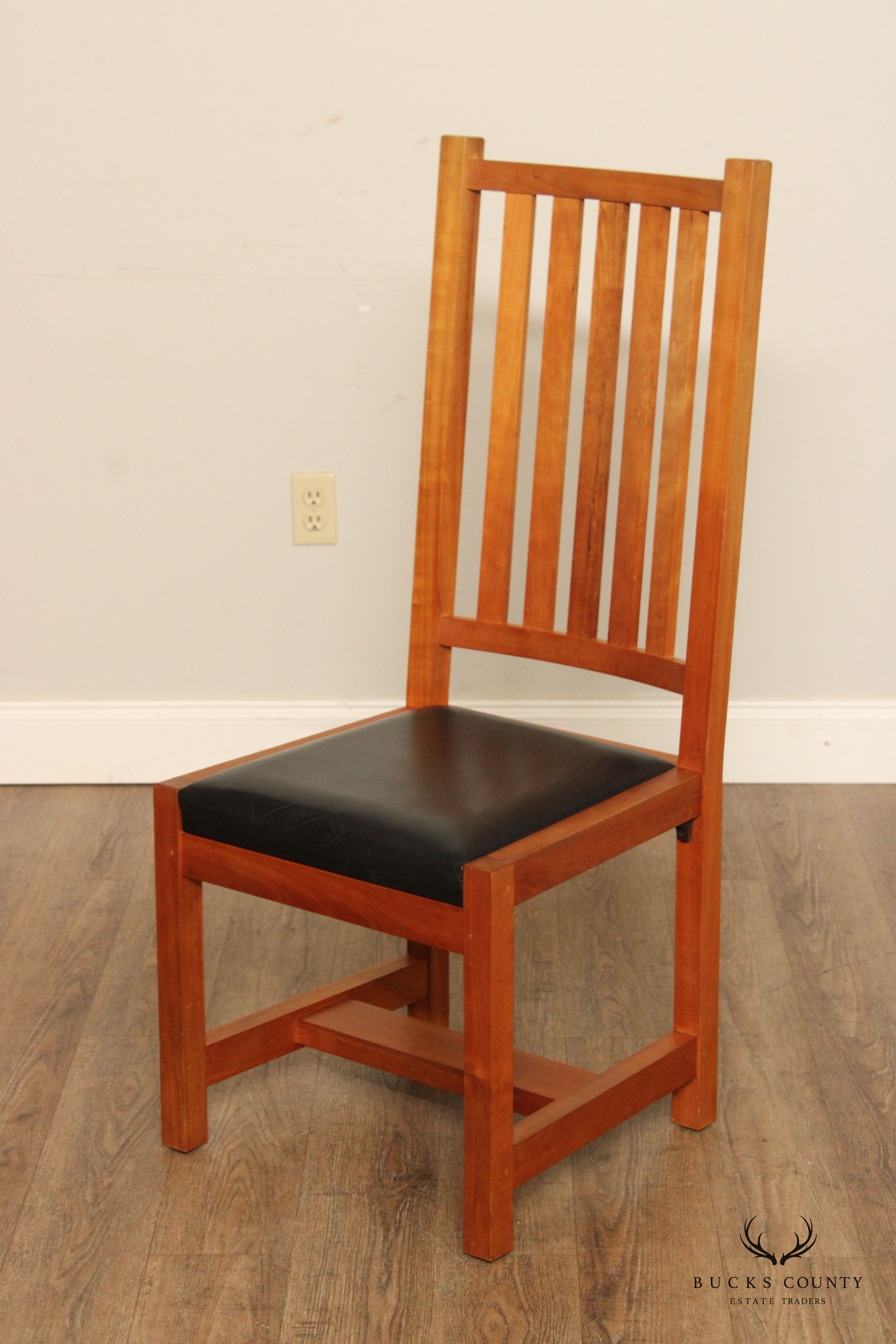 Thomas Moser Mission Style Set Eight Cherry Dining Chairs