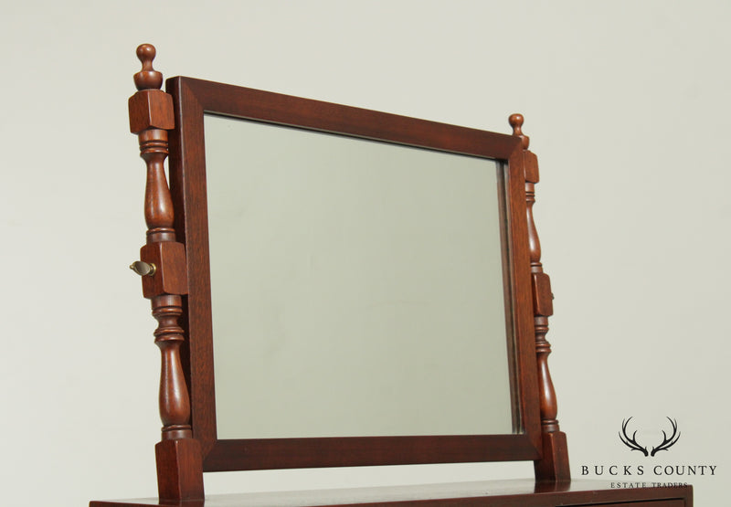 Suter's Handcrafted Chippendale Style Mahogany Saving Mirror (B)