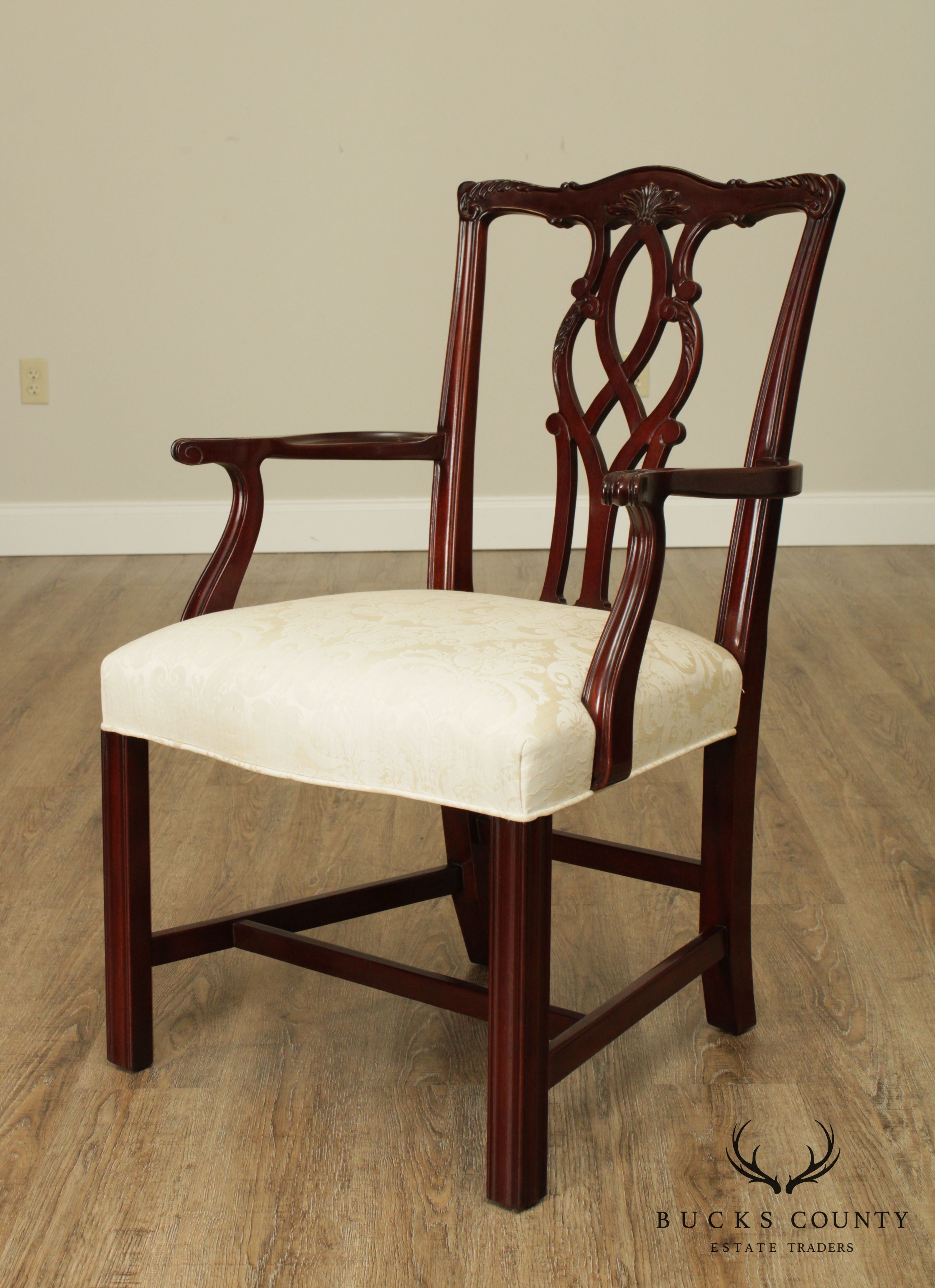 Kindel Mahogany Chippendale Style Armchair (D)