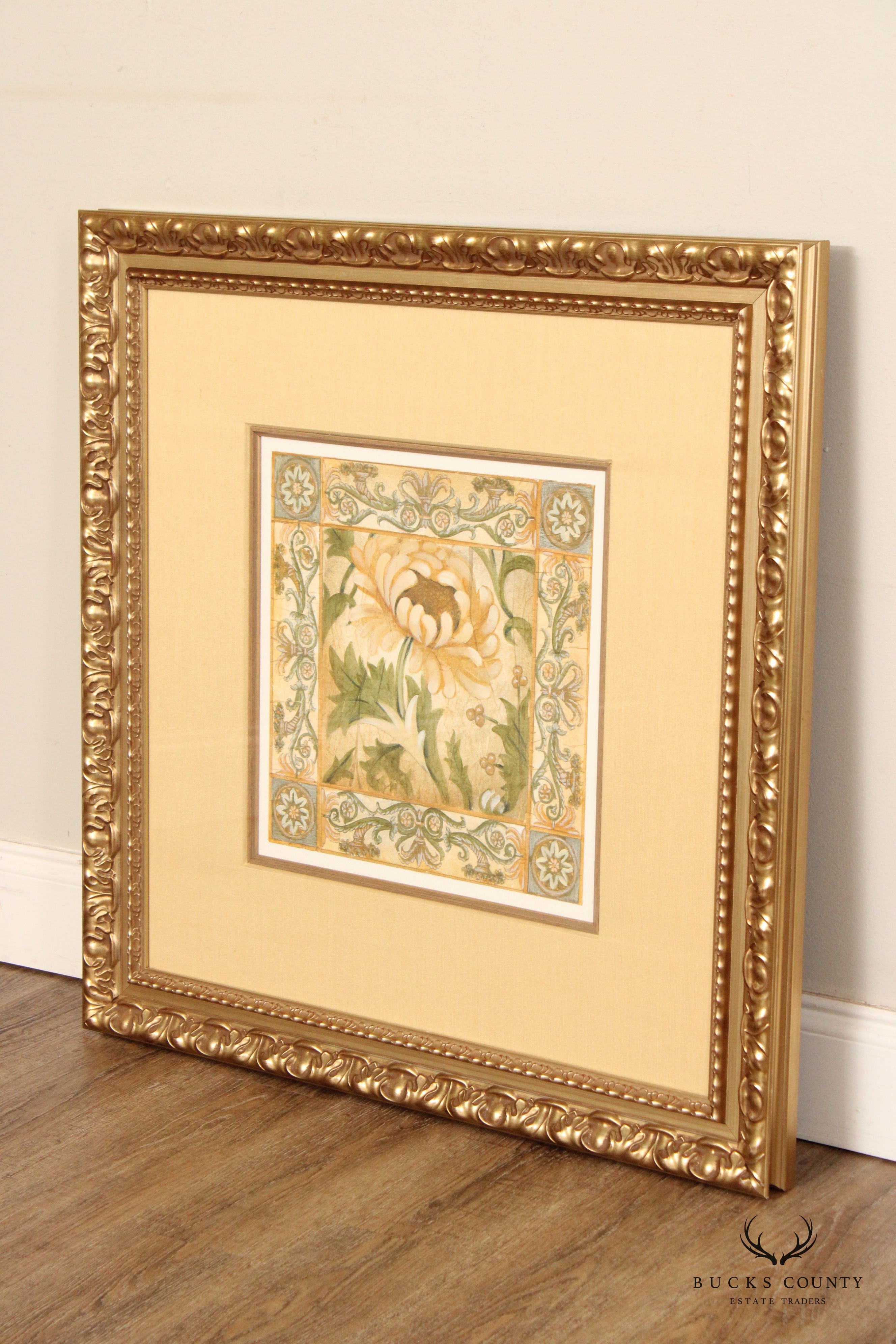 Renaissance Style Floral Architectural Art Print by Elizabeth Jardine