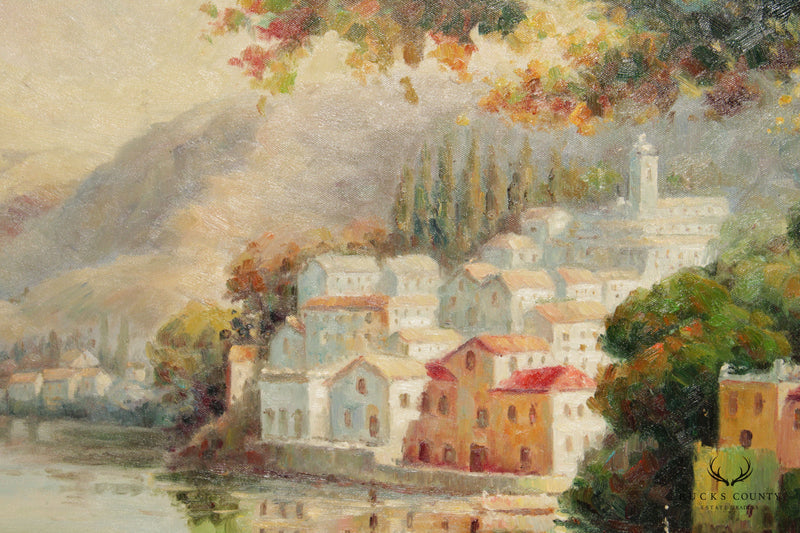 Prestige Arts European Style Village Landscape Oil Painting