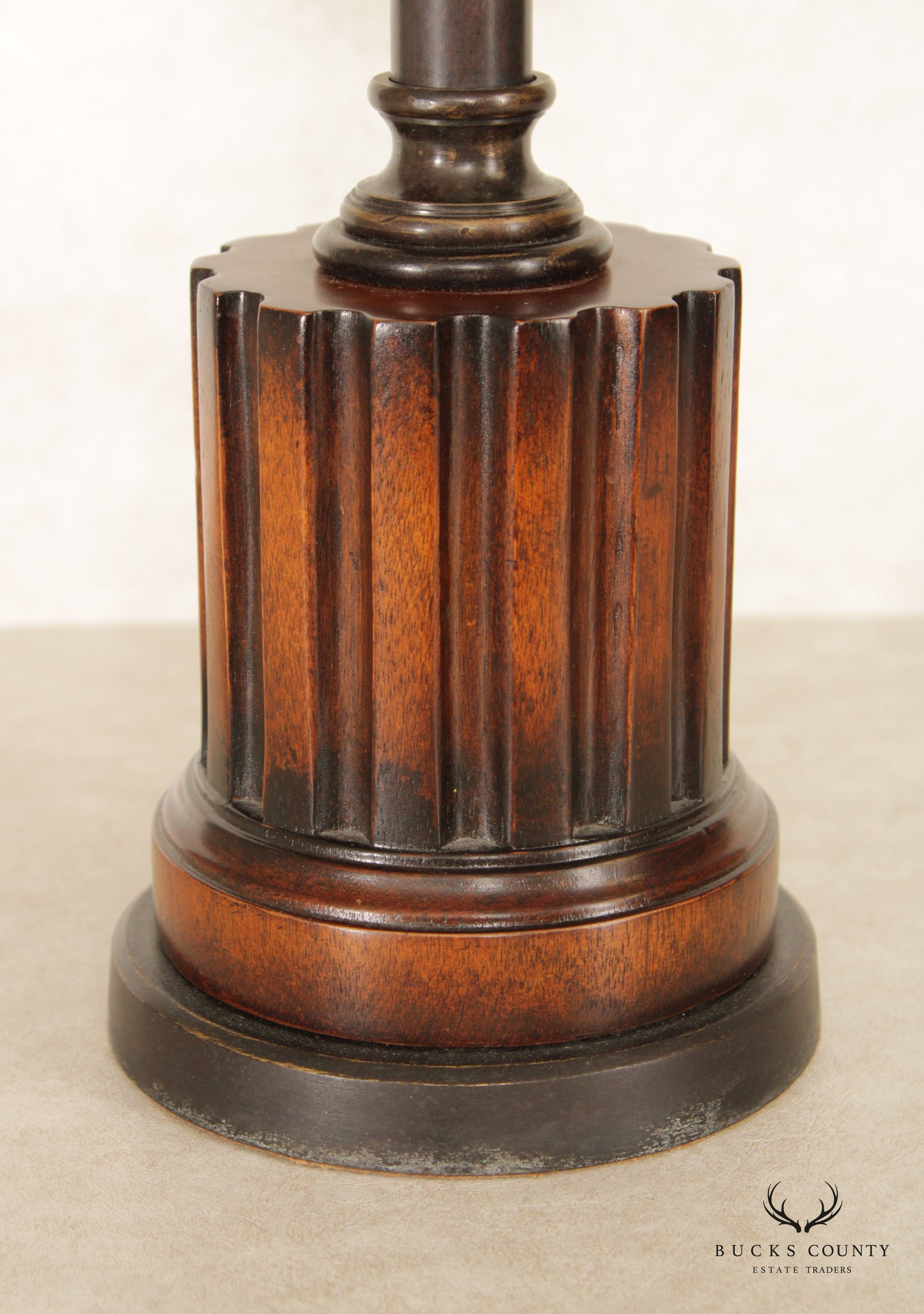 Classical Style Bronze Bust on Wooden Pedestal