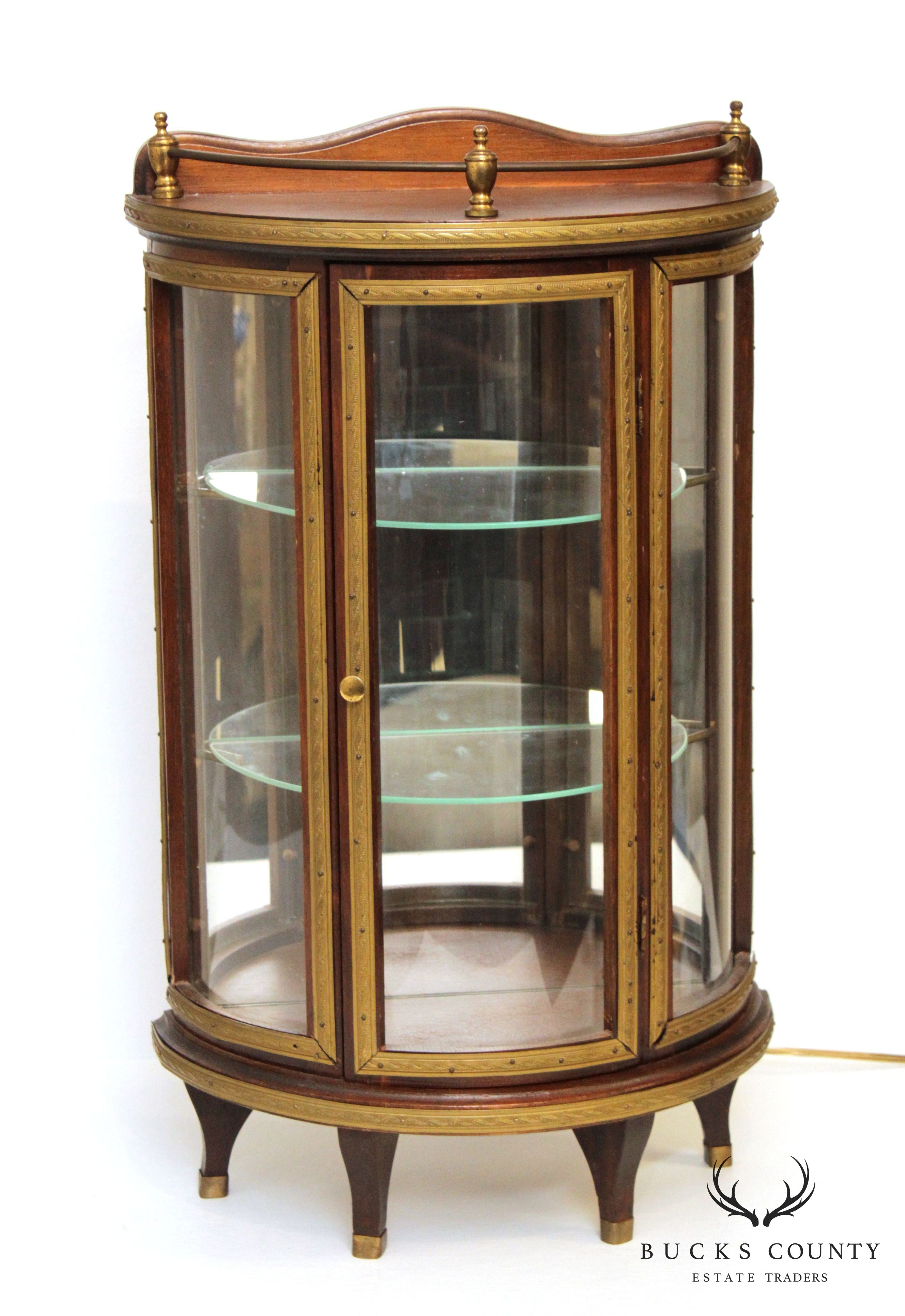 Diminutive Mahogany Bow Front Display Cabinet