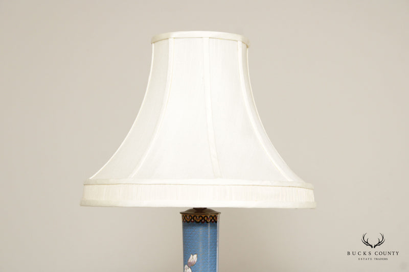 Marbro Lamp Company Japanese Style Vintage Cloisonne Vasiform Table Lamp