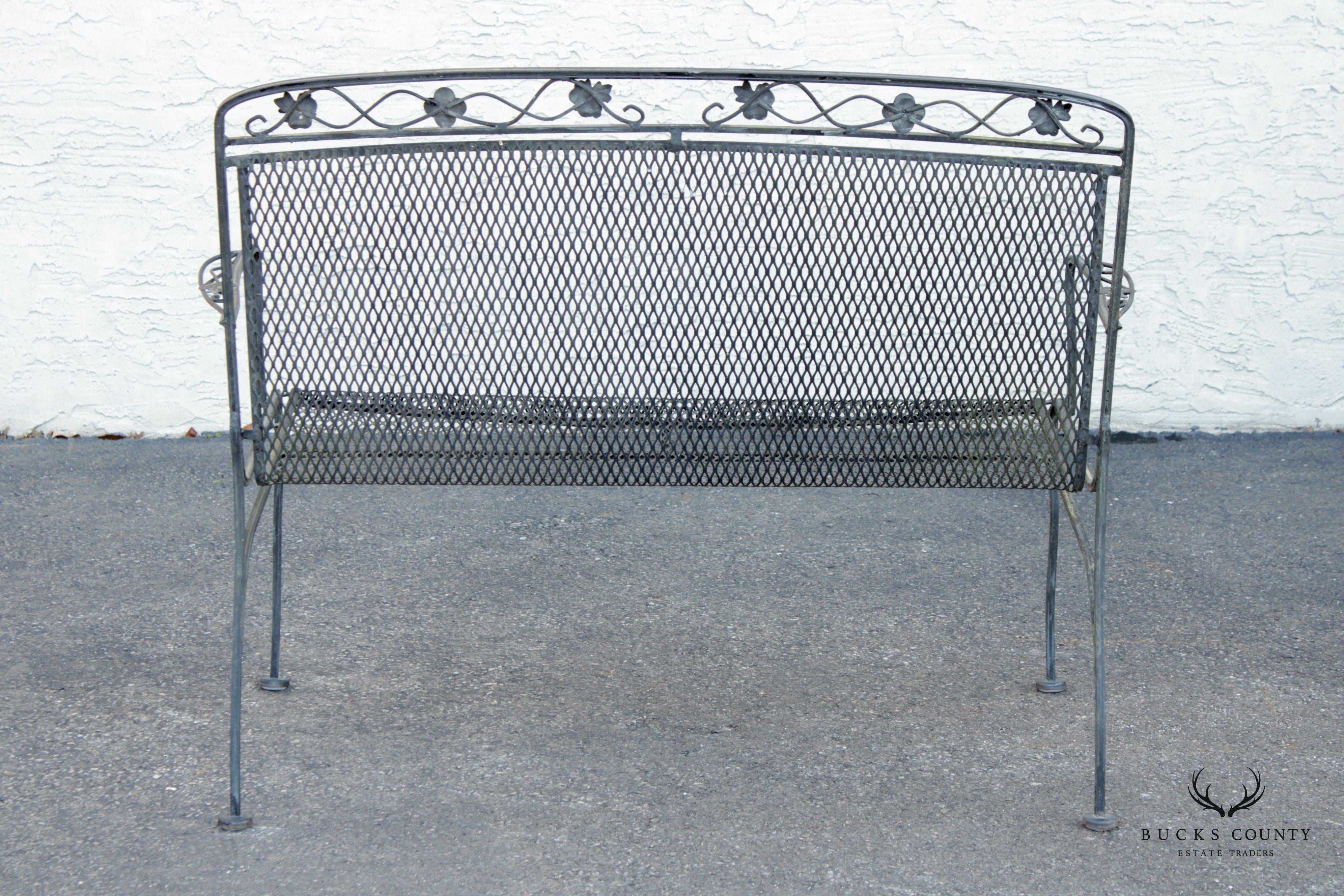 Woodard Vintage Wrought Iron Outdoor Garden Bench