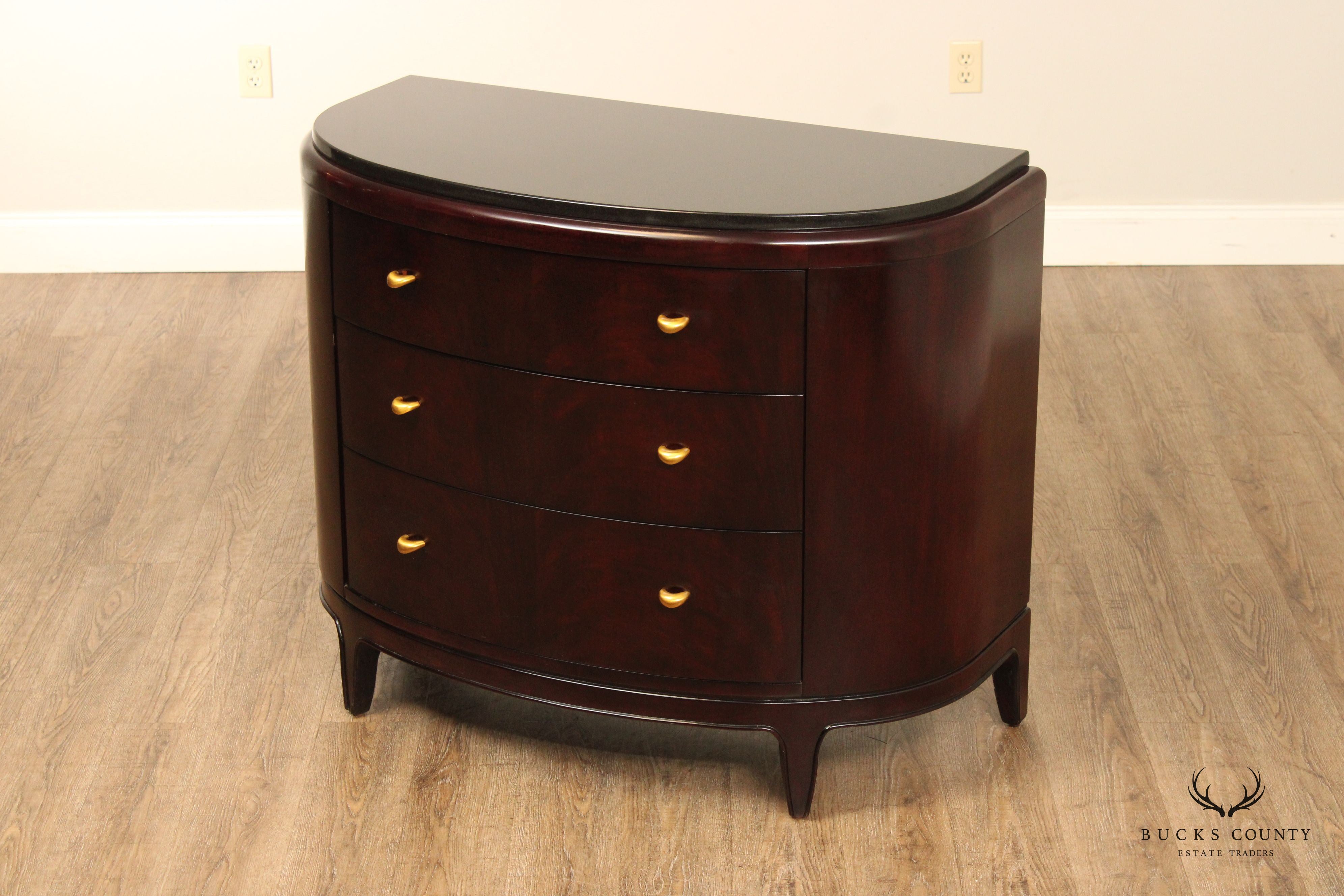 Thomasville Contemporary 'Nocturne' Granite Top Bowfront Chest