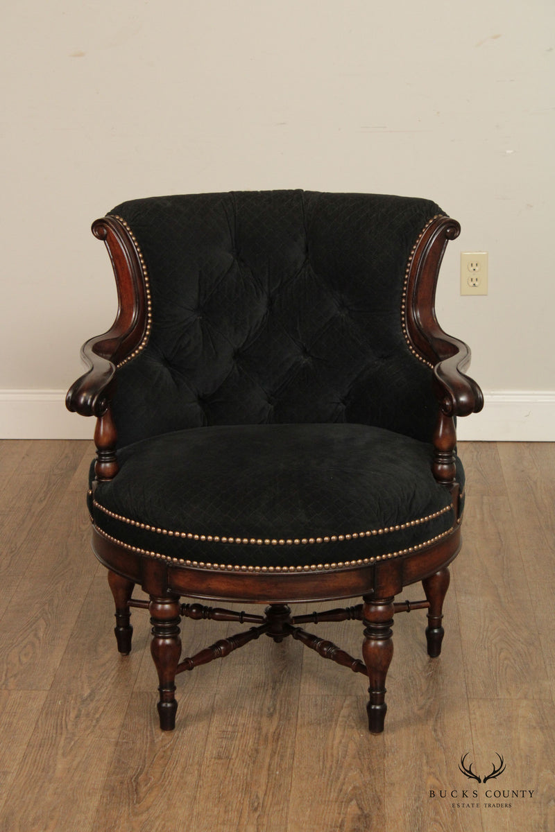 Palmer Home Pair English Regency Style Pair Of Club Chairs