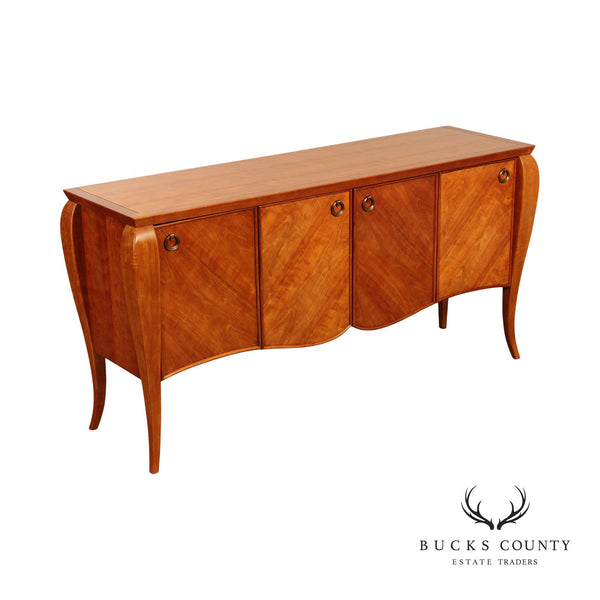 Hickory White French Art Deco Style Fruitwood Sideboard