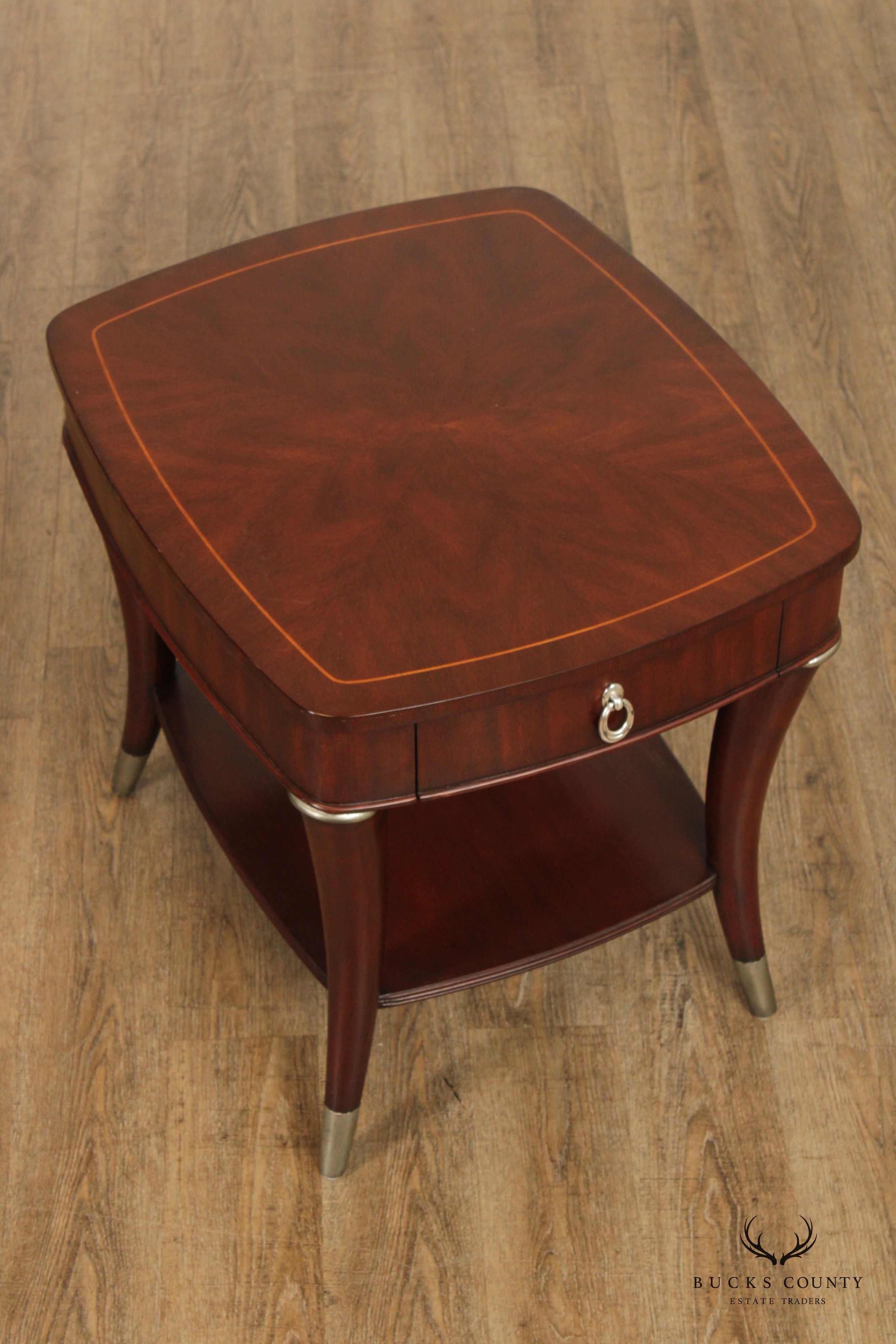 Thomasville 'Bogart' Art Deco Style One-Drawer Side Table