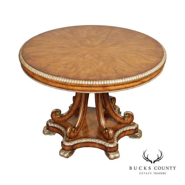 Maitland Smith Regency Style Pedestal Center Table