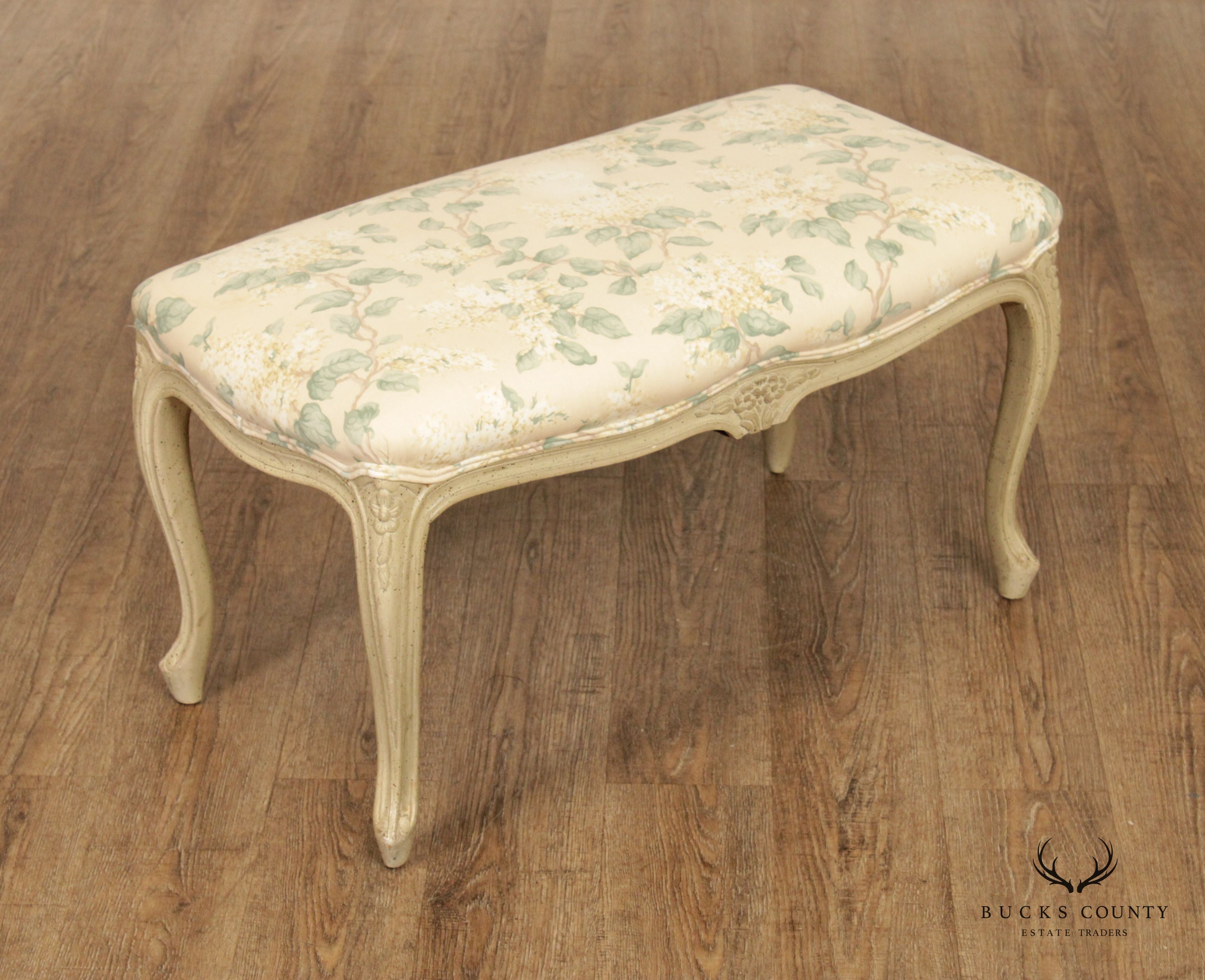 French Louis XV Style Painted Window Bench