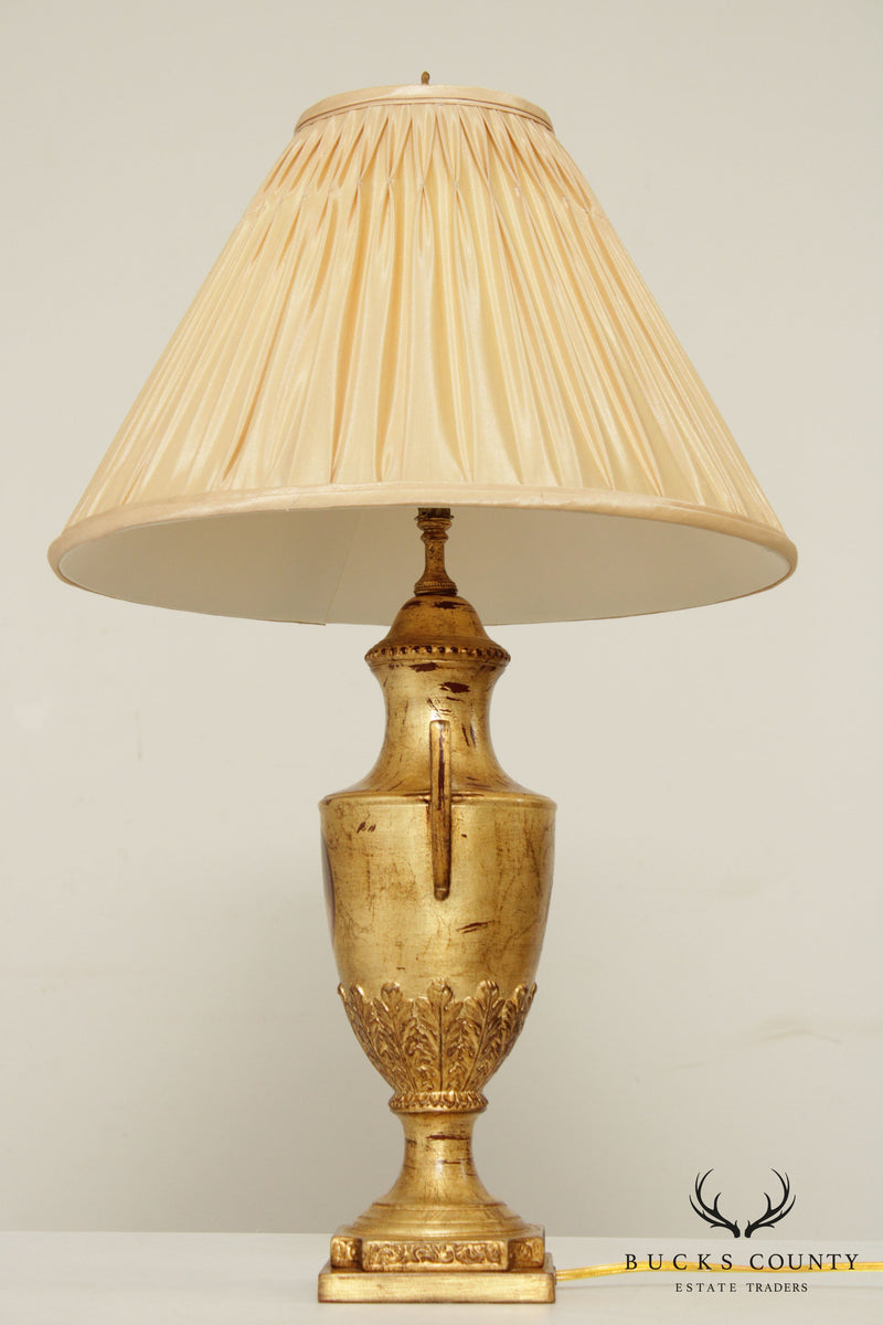 Neoclassical Style Gilded Urn Form Cameo Table Lamp