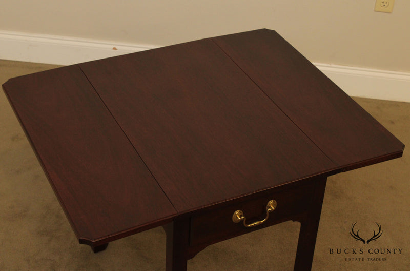 Custom Quality Chippendale Style Drop Leaf Pembroke Table