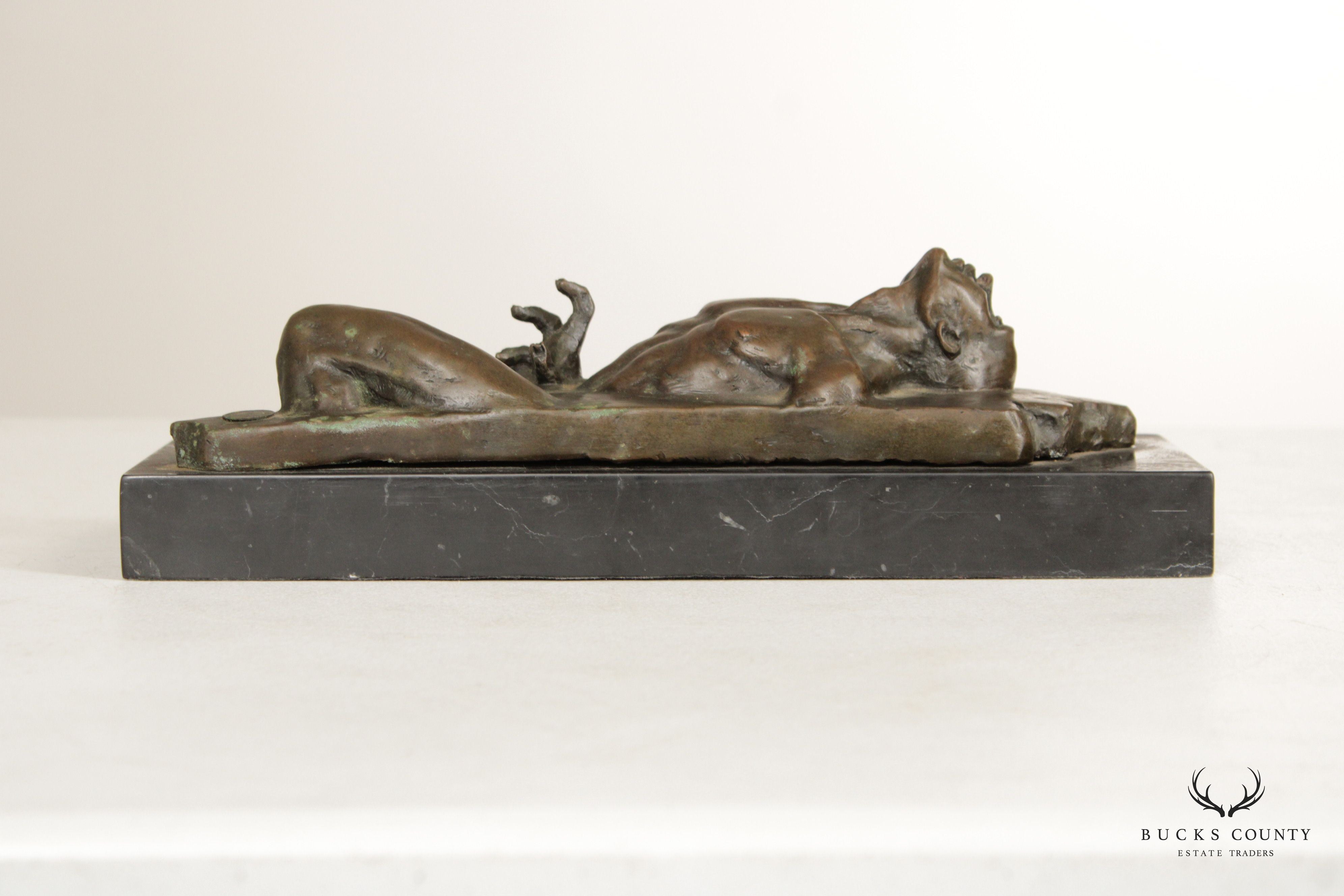 Seth Vandable Bronze Sculpture, Man Sinking