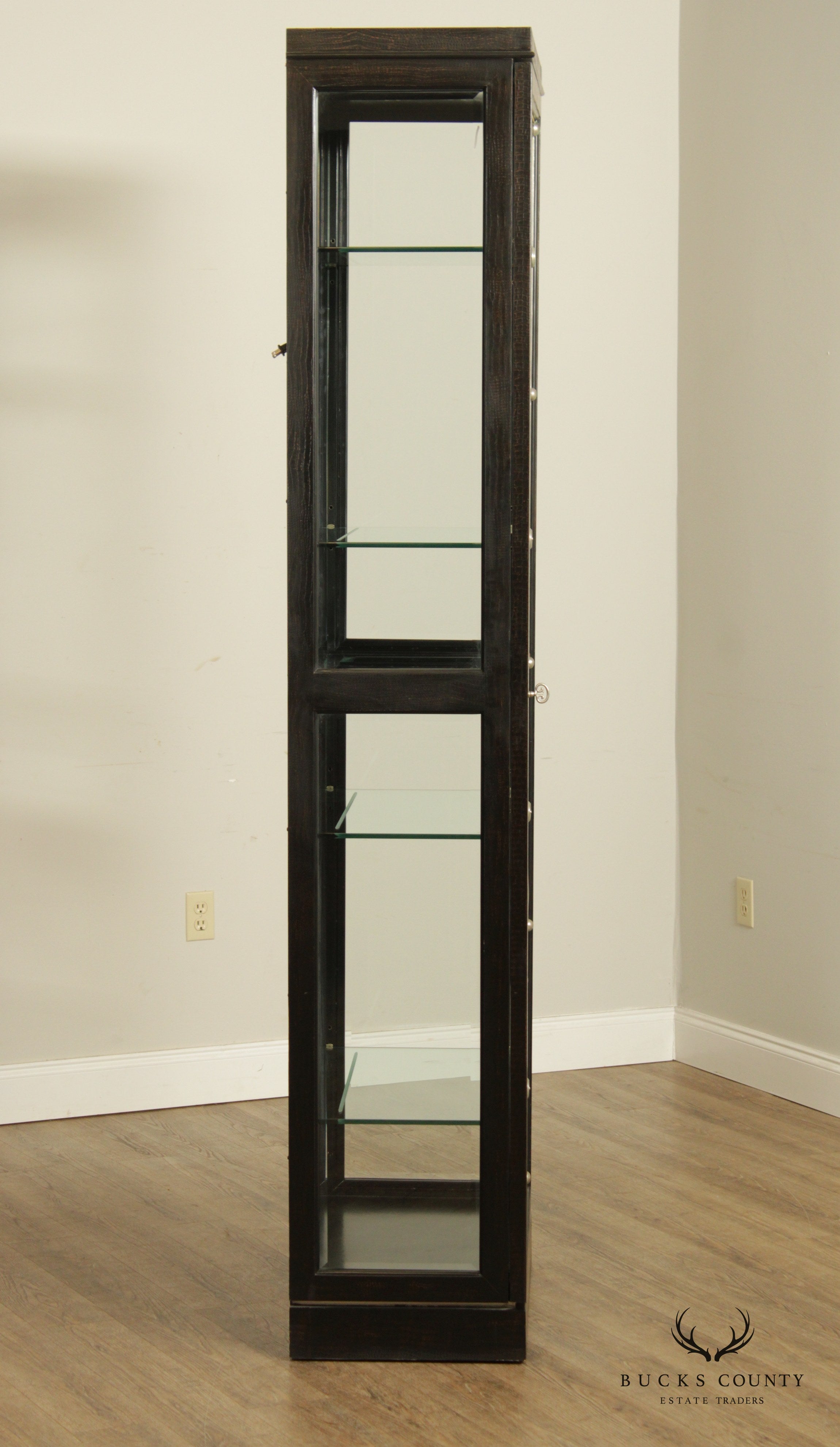 Contemporary Five Tier Illuminated China Display Cabinet