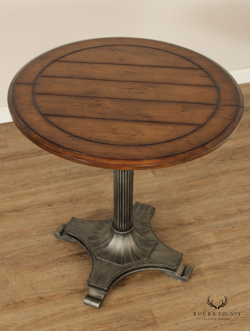 Vintage Rustic European Style Round Bistro Table