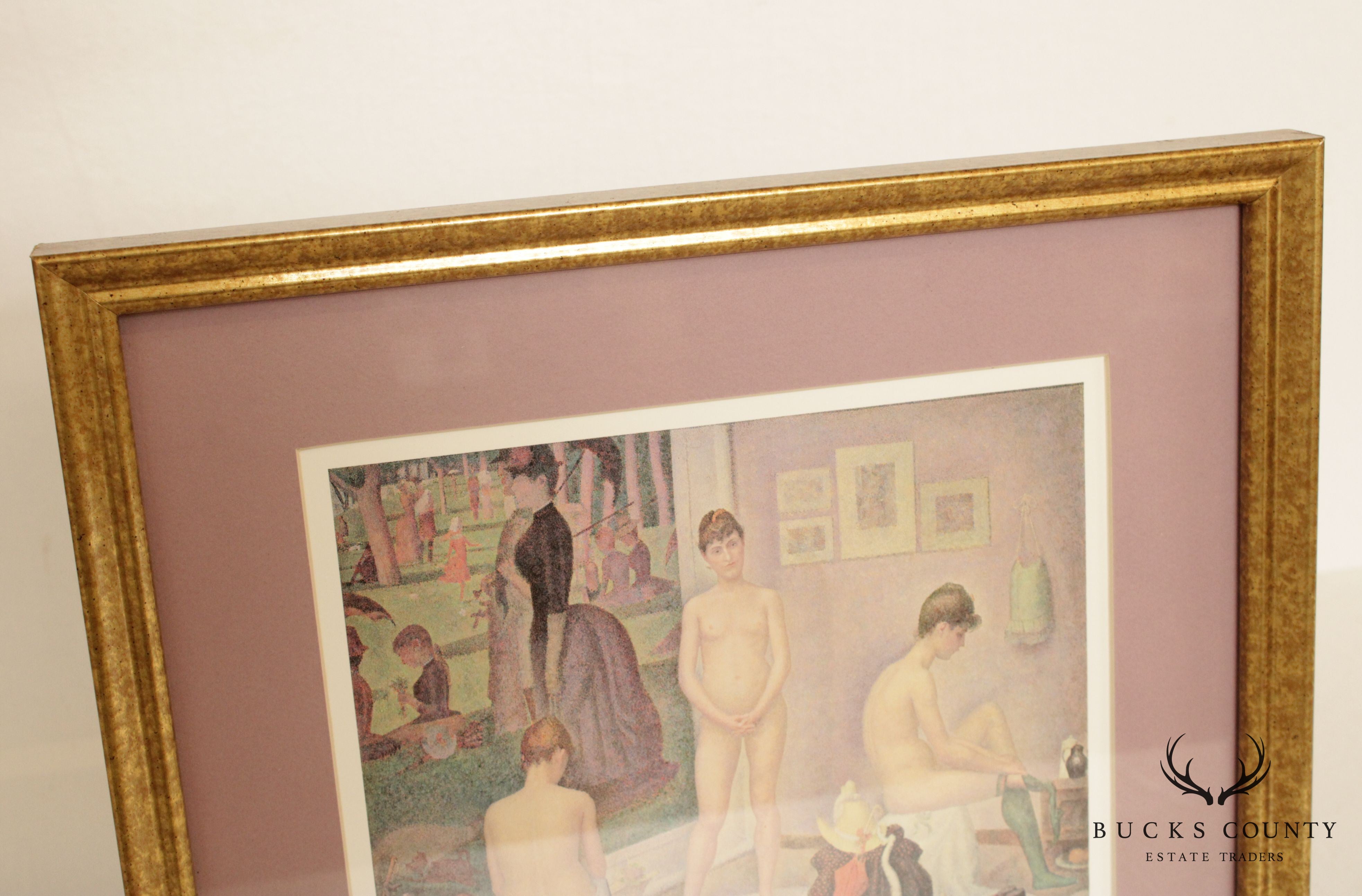 Georges Seurat 'Models' Custom Framed Fine Art Print