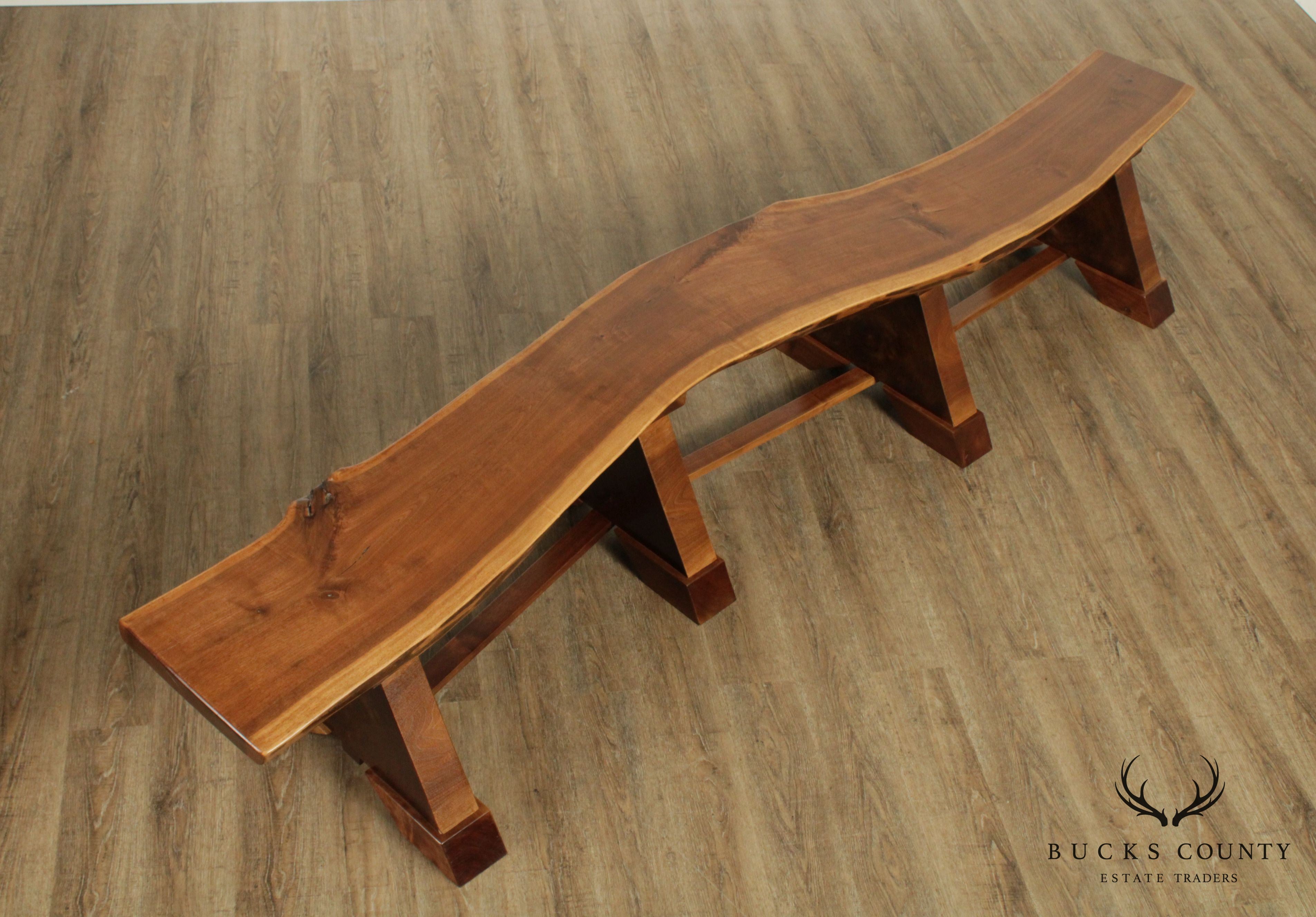 Black Walnut Studio Crafted 10 Foot Live Edge Bench