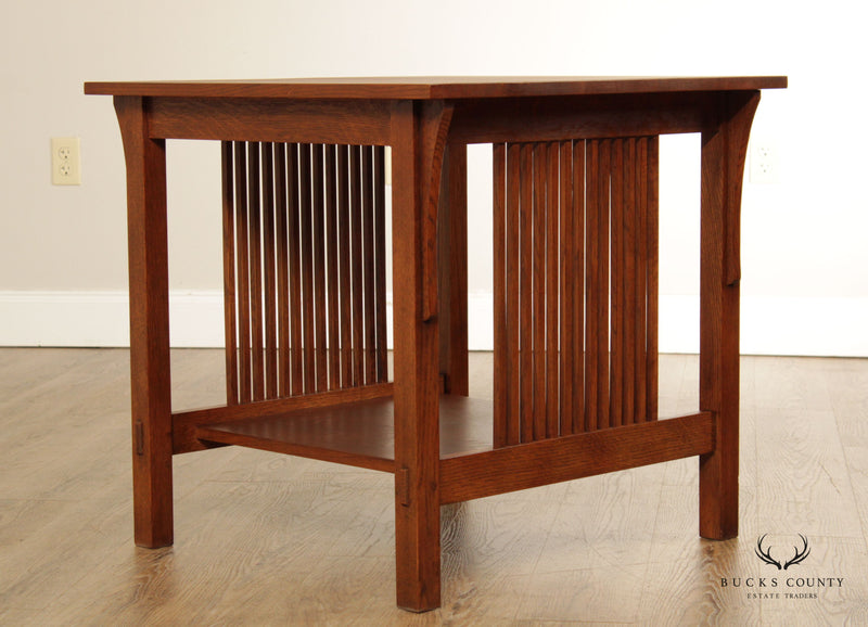 Stickley Mission Collection Oak Square Lamp Table