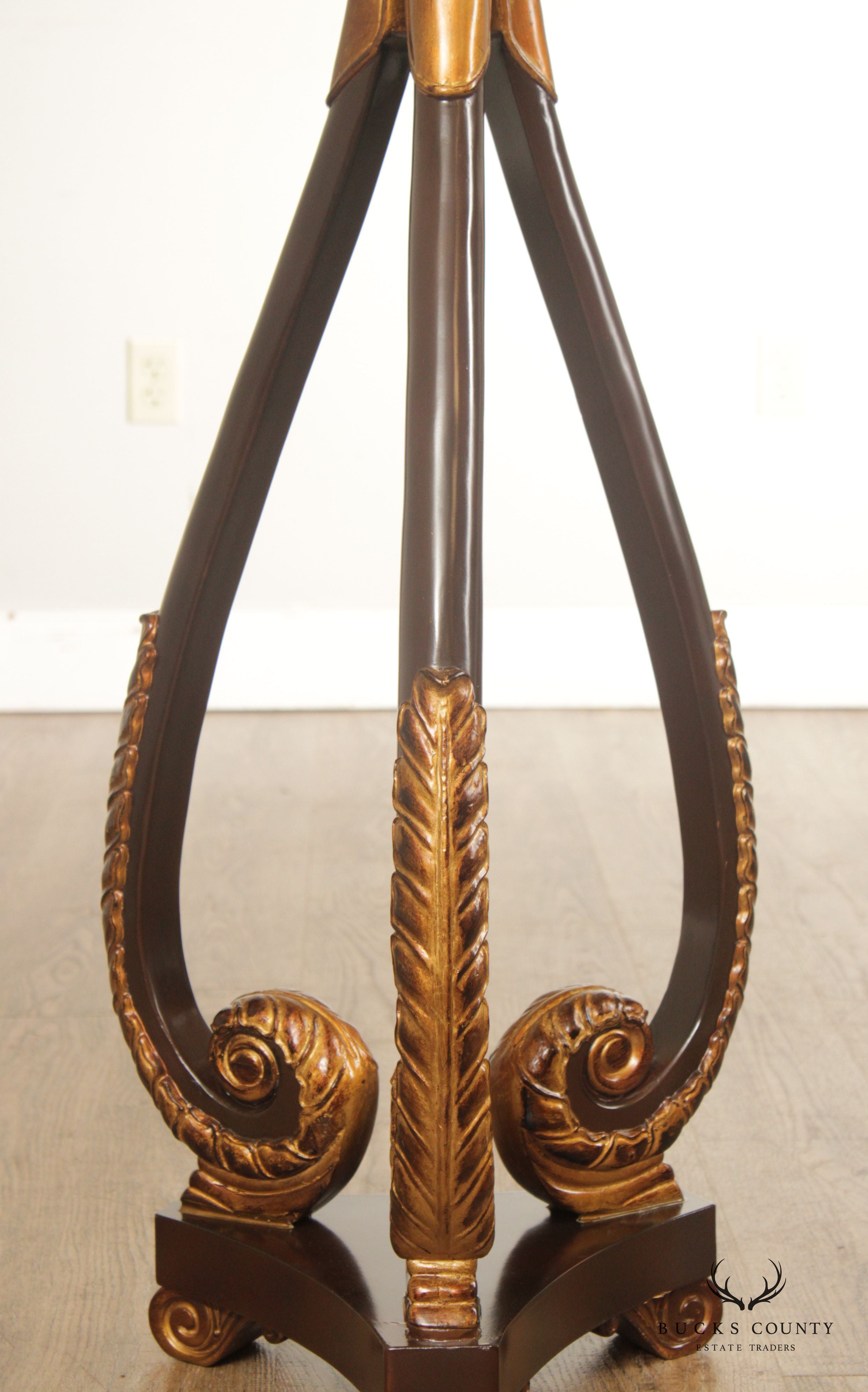 Regency Style Parcel Gilt Pedestal Stand