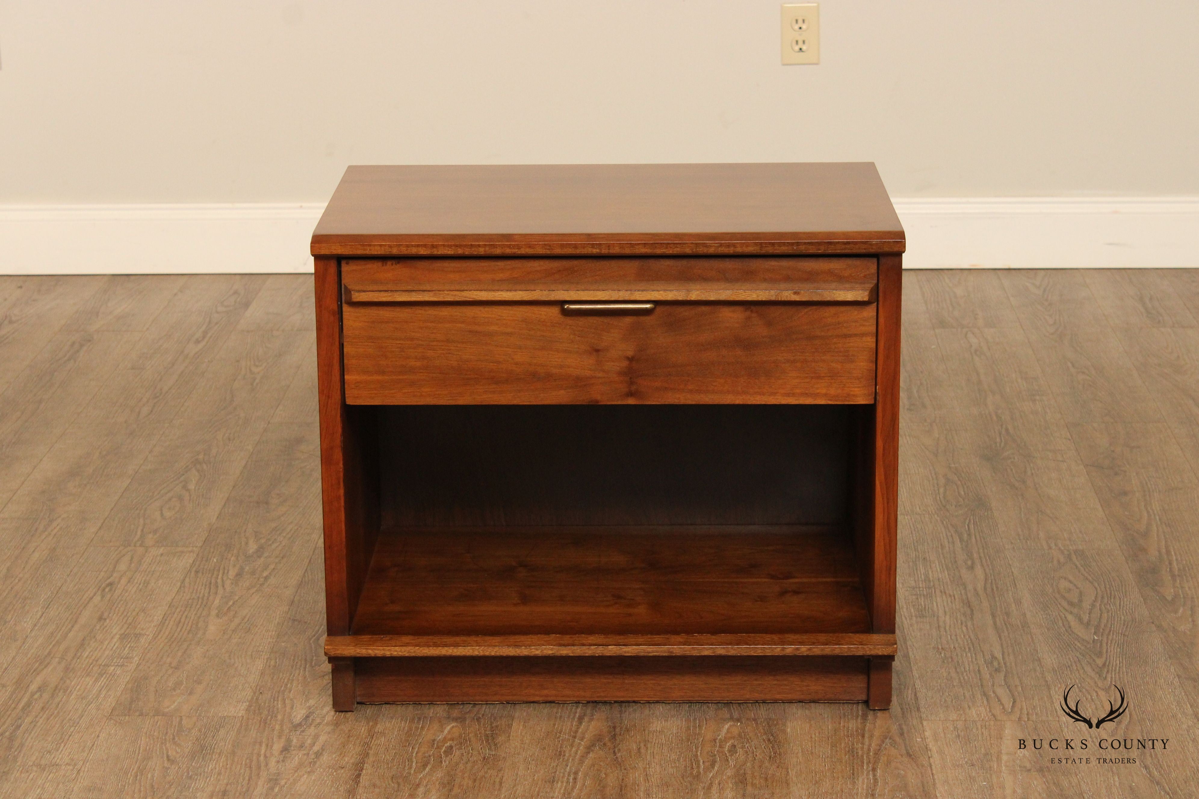 Lane Mid Century Modern Walnut Nightstand