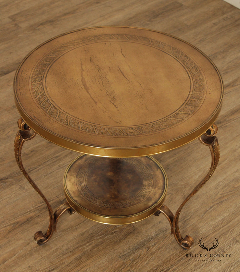 Century Furniture Grand Tour Collection Brass Lamp Table