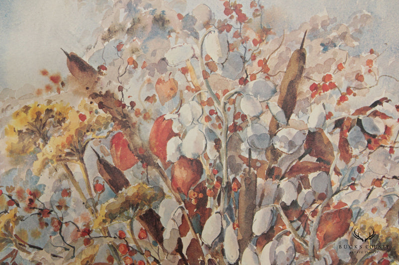 Sandra Giangiulio 'Shades of Fall' Watercolor Lithograph Print