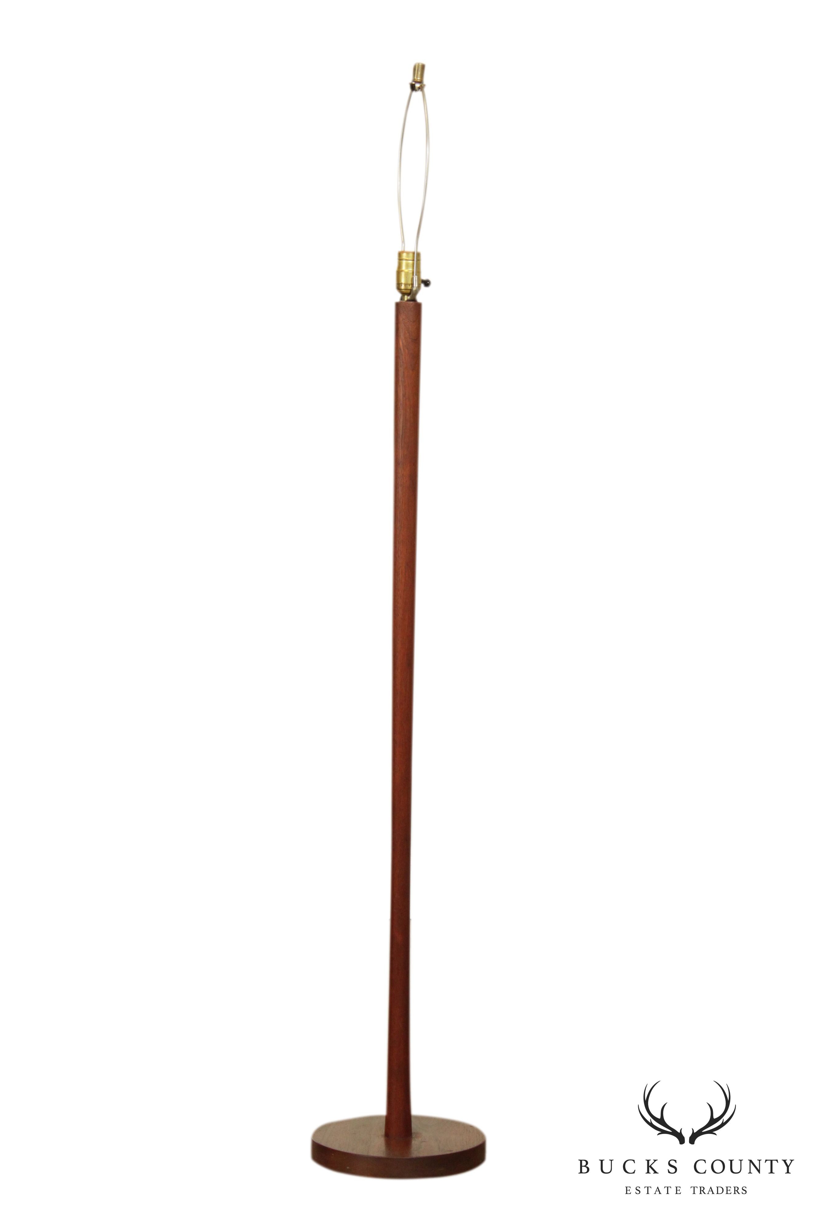 1960's Vintage Danish Modern Style Teak Floor Lamp