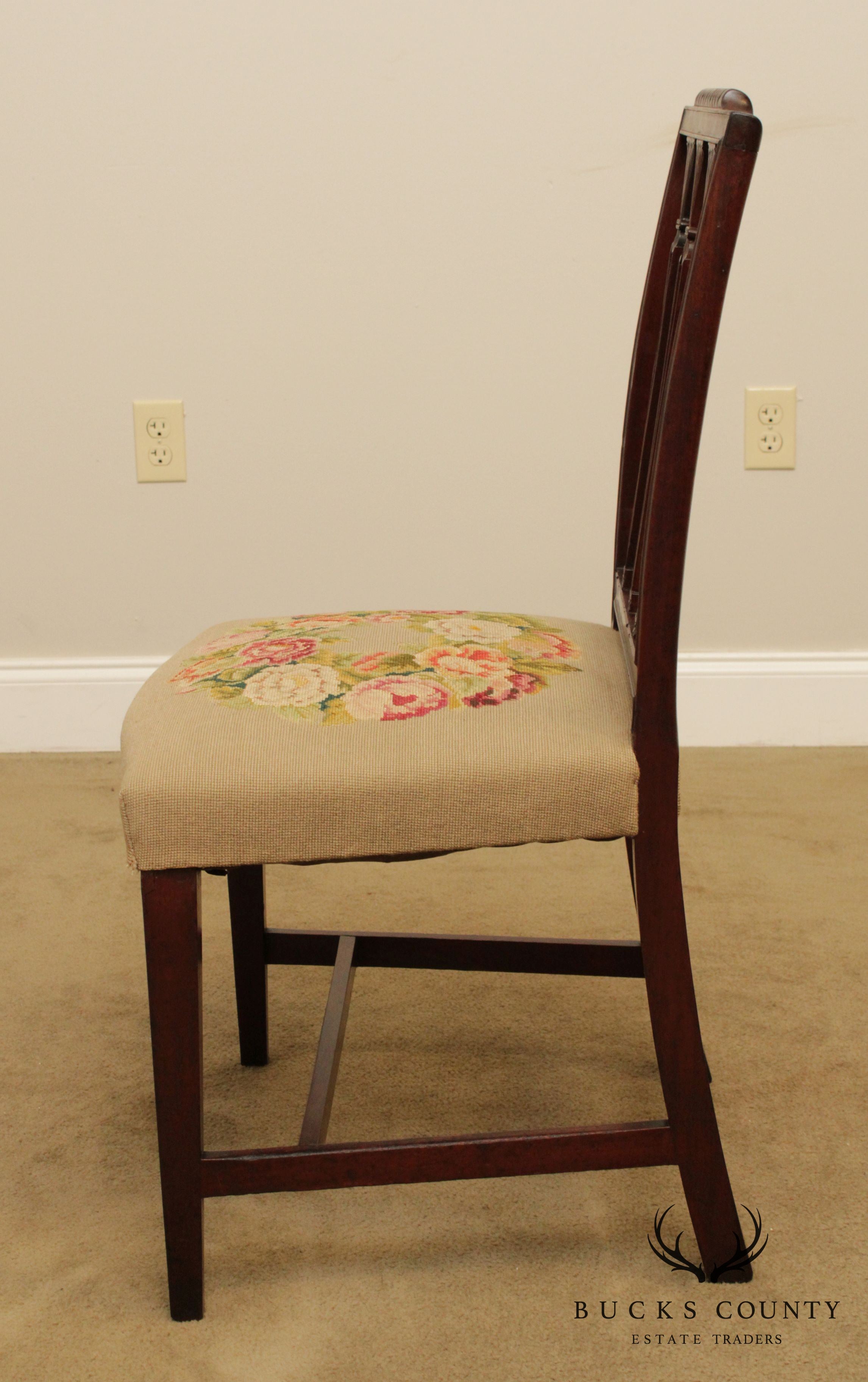 Antique Sheraton Period Mahogany Side Chair