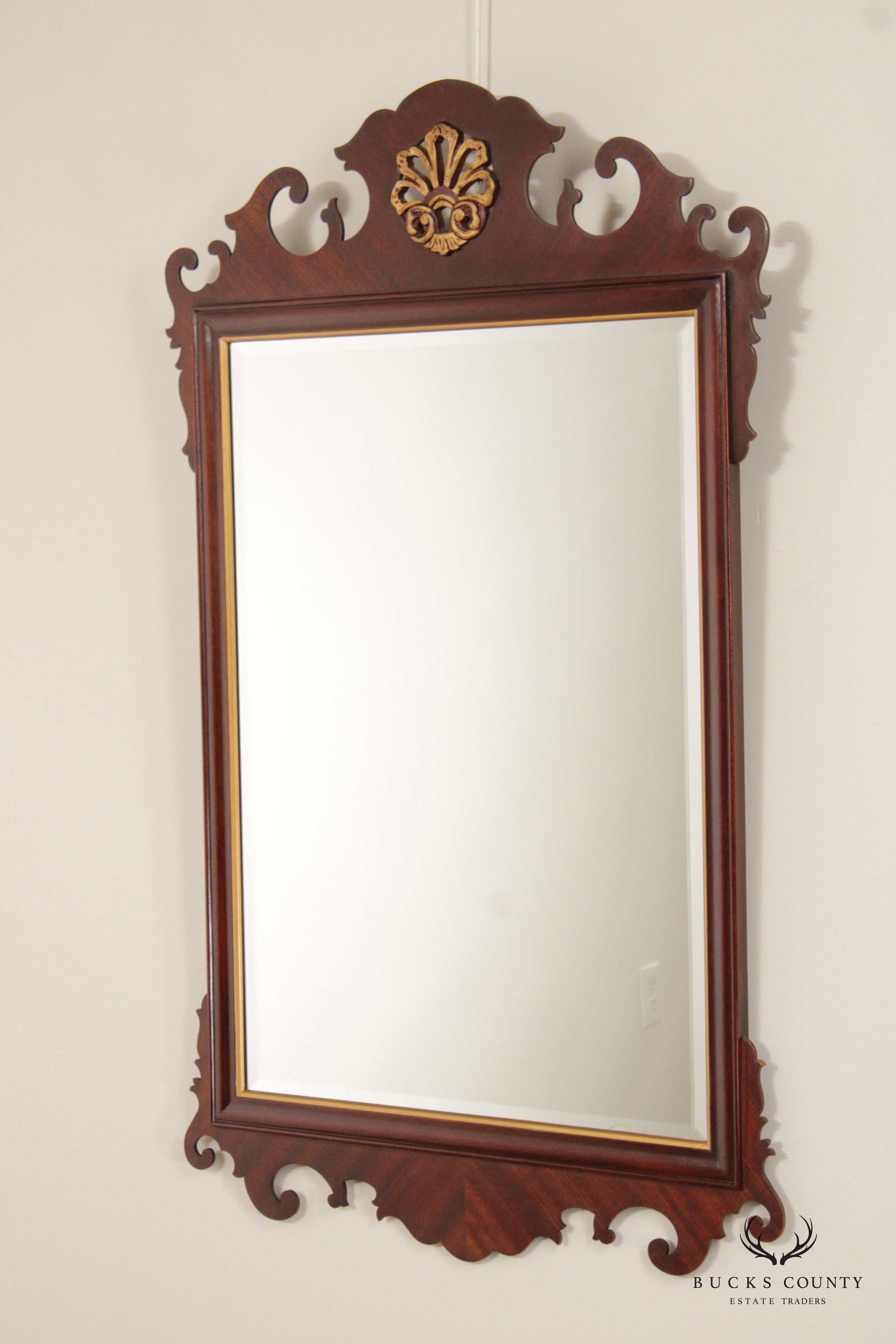 Drexel Heritage '18th Century Classics' Chippendale Style Mahogany Wall Mirror