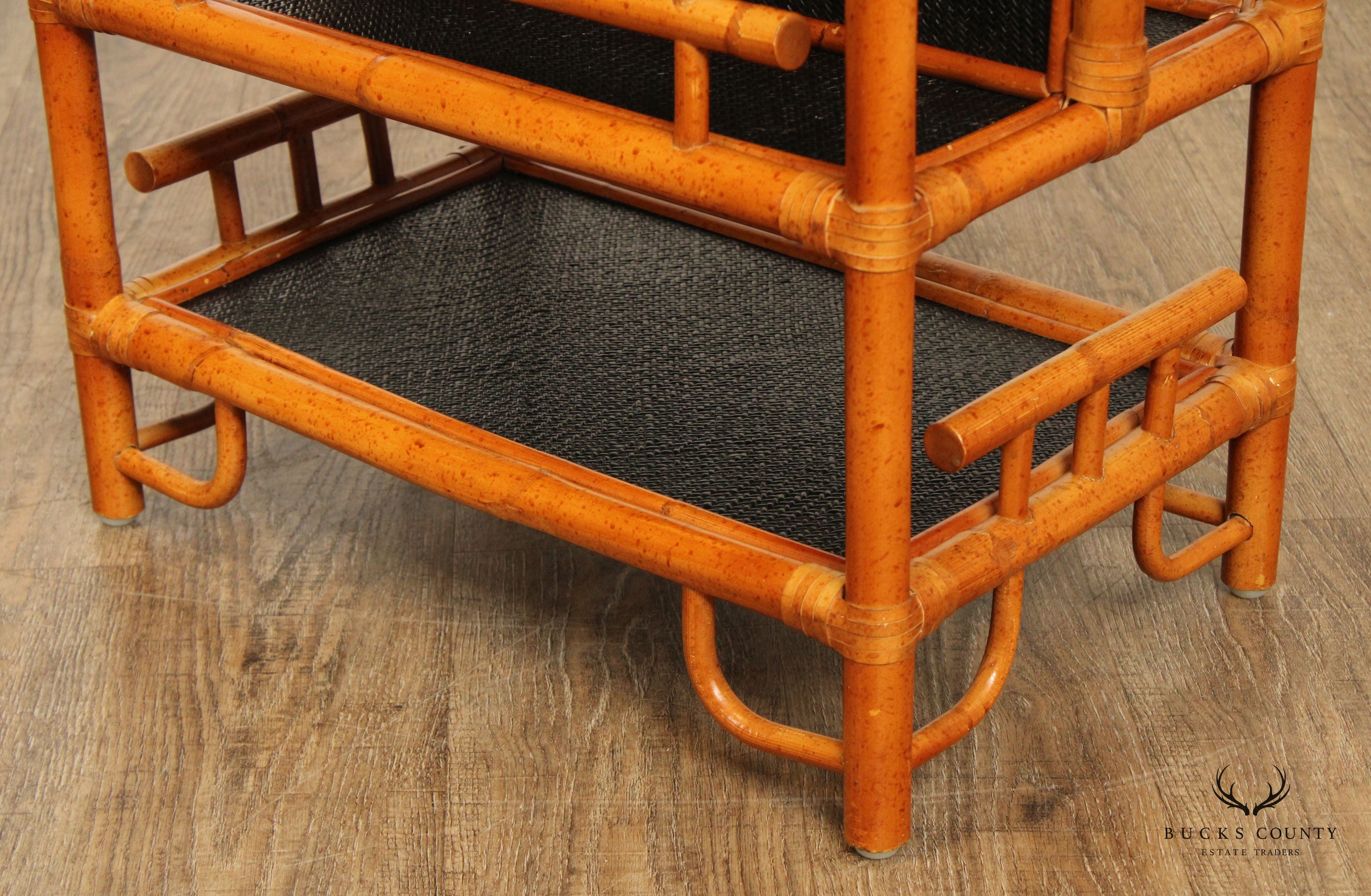 Vintage Chinese Stye Bamboo Magazine Rack