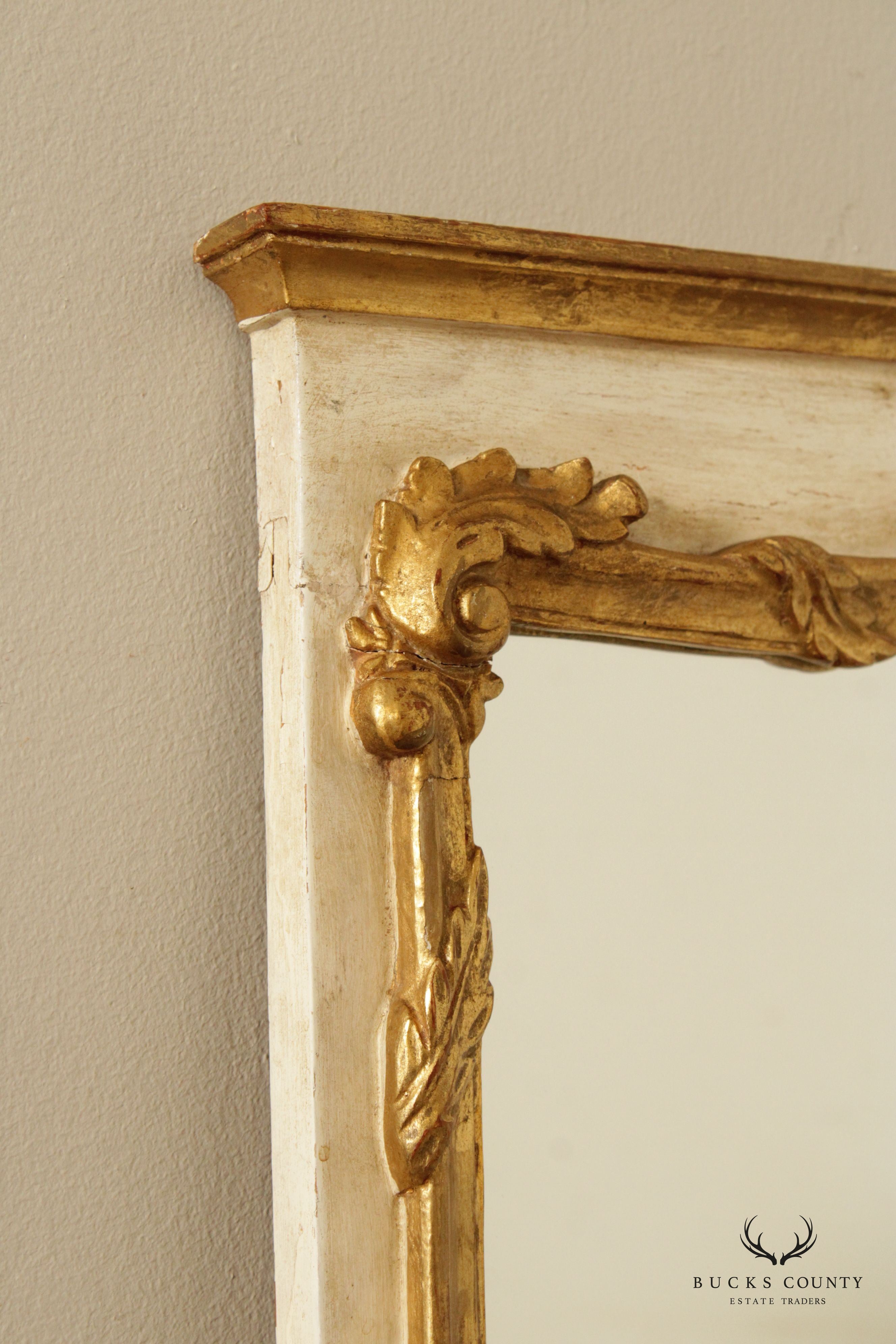 Vintage Italian Florentine Style Parcel Gilt Tall Mirror